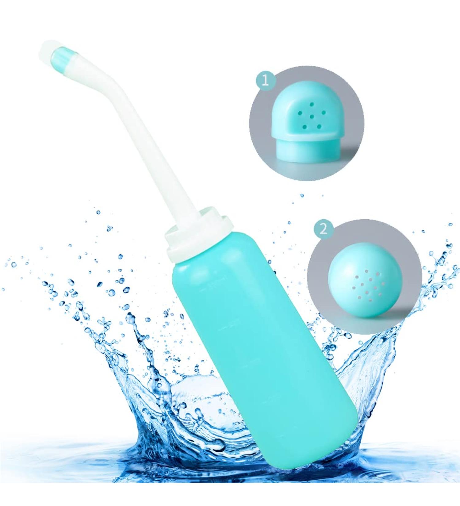 Postpartum Peri Bottle 17oz/500ml - Portable Bidet for Feminine Care & Travel | Upside Down Vaginal Wash Spray - Buy Online on GoSupps.com