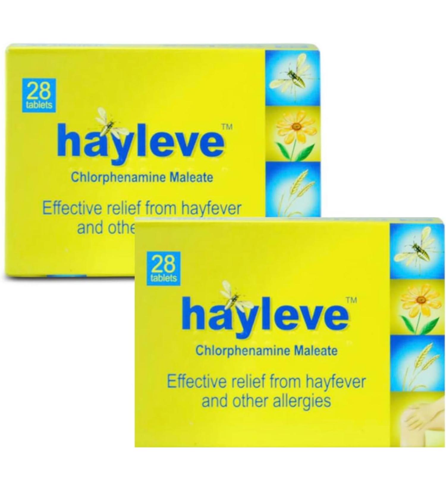 Hayleve Allergy Relief Tablets Fast Acting Antihistamine for Hayfever Pet Dust and Skin Allergies Treatment for Itchiness Swelling & Irritation 28 Tablets - Pack Of 2 - Buy Online on GoSupps.com