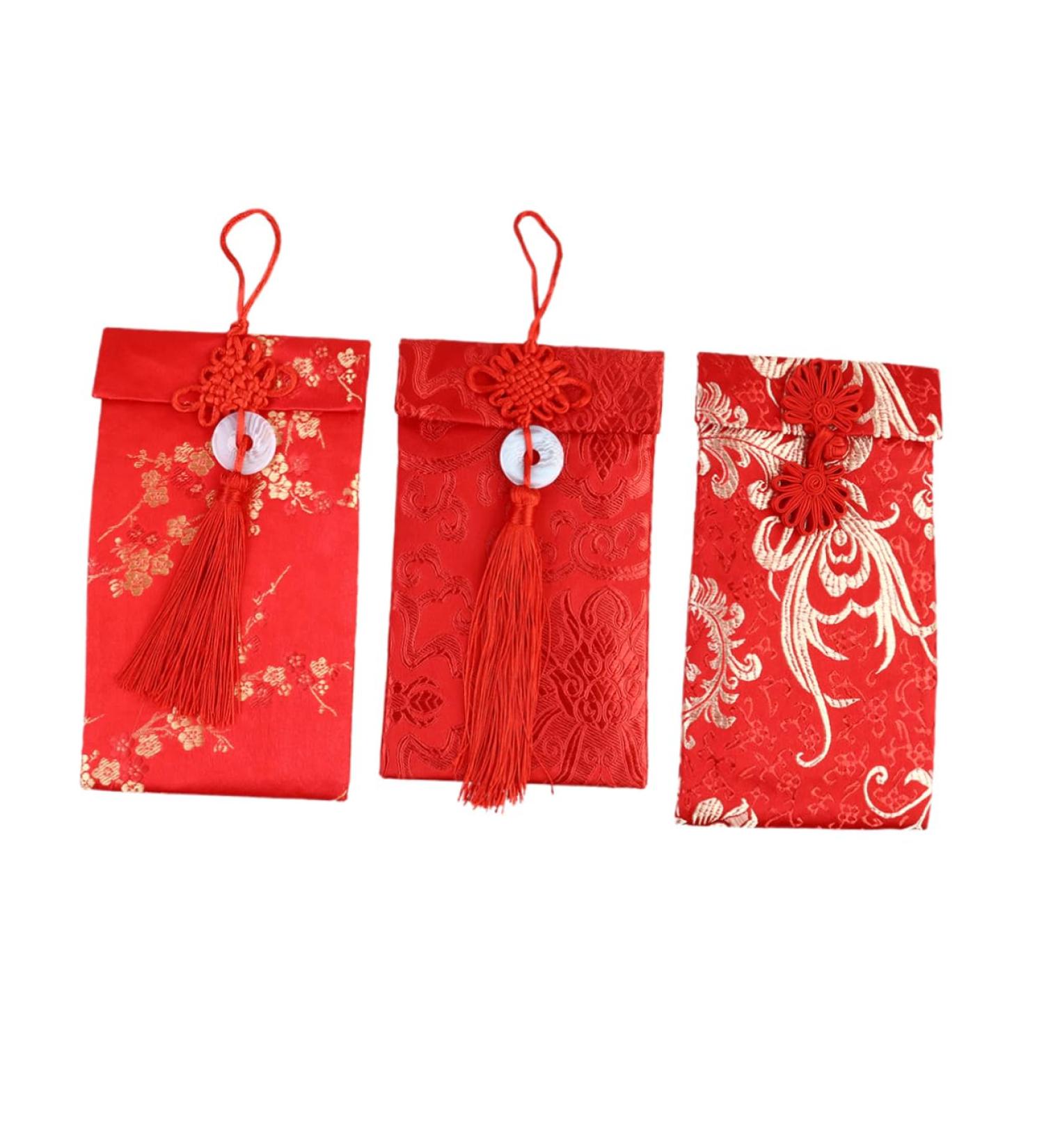 EXCEART 3pcs Hong Bao Envelope Chinese New Year Red Packet Lucky Money Envelopes Asian Red Envelope Chinese Red Pocket Money Chinese New Year Envelope Party Red Bag Wedding Lunar Calendar - Buy Online on GoSupps.com