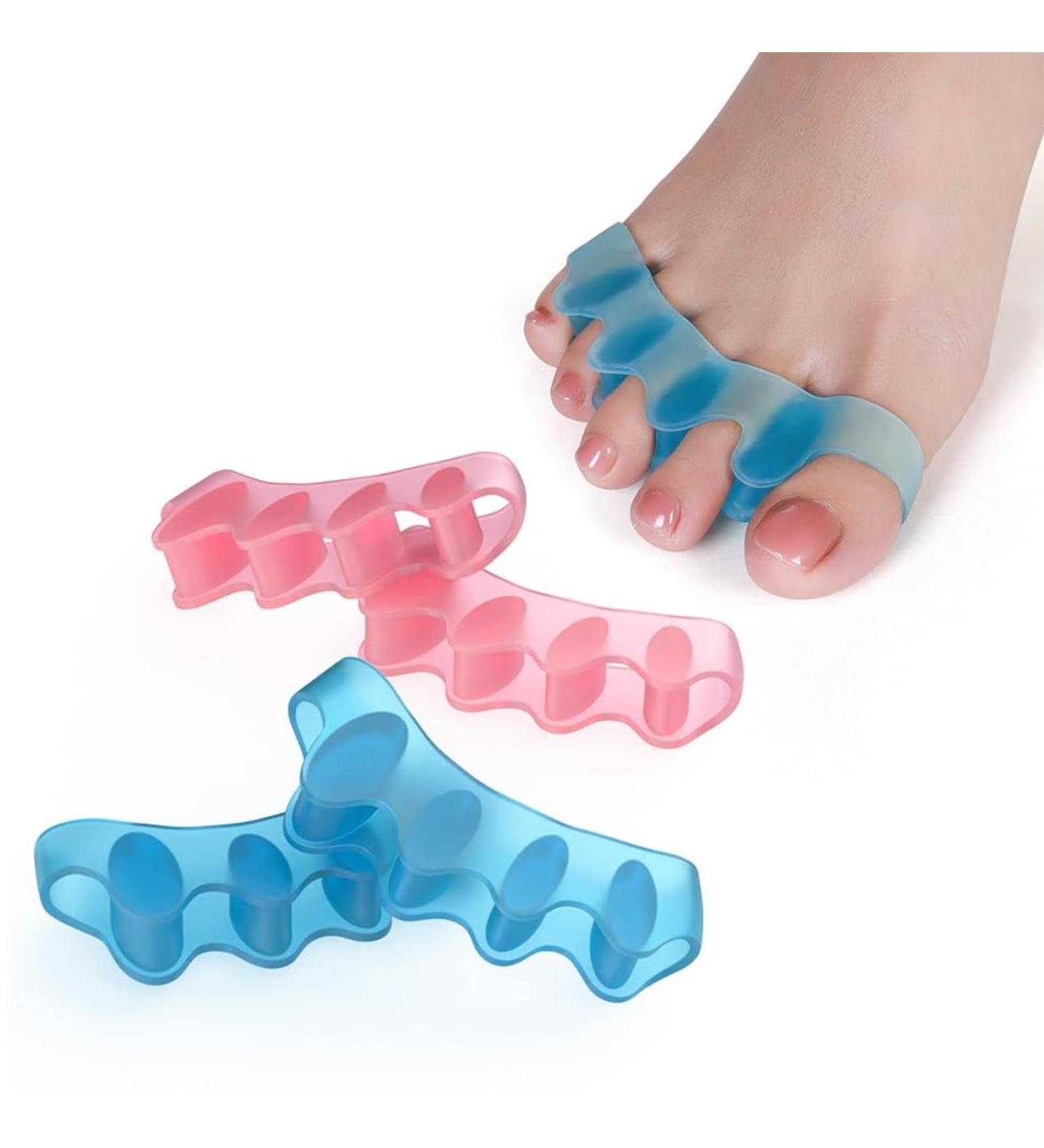 Toe Separator Set of 4 - Bunion Corrector for Men & Women | Blue & Pink Toe Spacers for Bunions - International Shipping Available - Buy Online on GoSupps.com