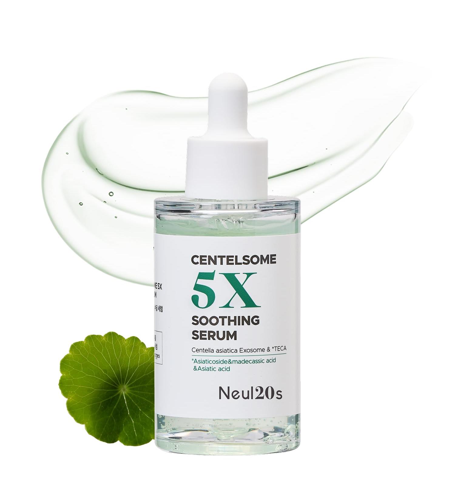 NEUL20S Centelsome 5X Soothing Serum 1.69 fl oz/50ml | for Hydration Glow Sensitive Anti Aging Acne treatment for Face Korean Skincare with Centella Asiatica Exosomes for Skin Panthenol - Buy Online on GoSupps.com