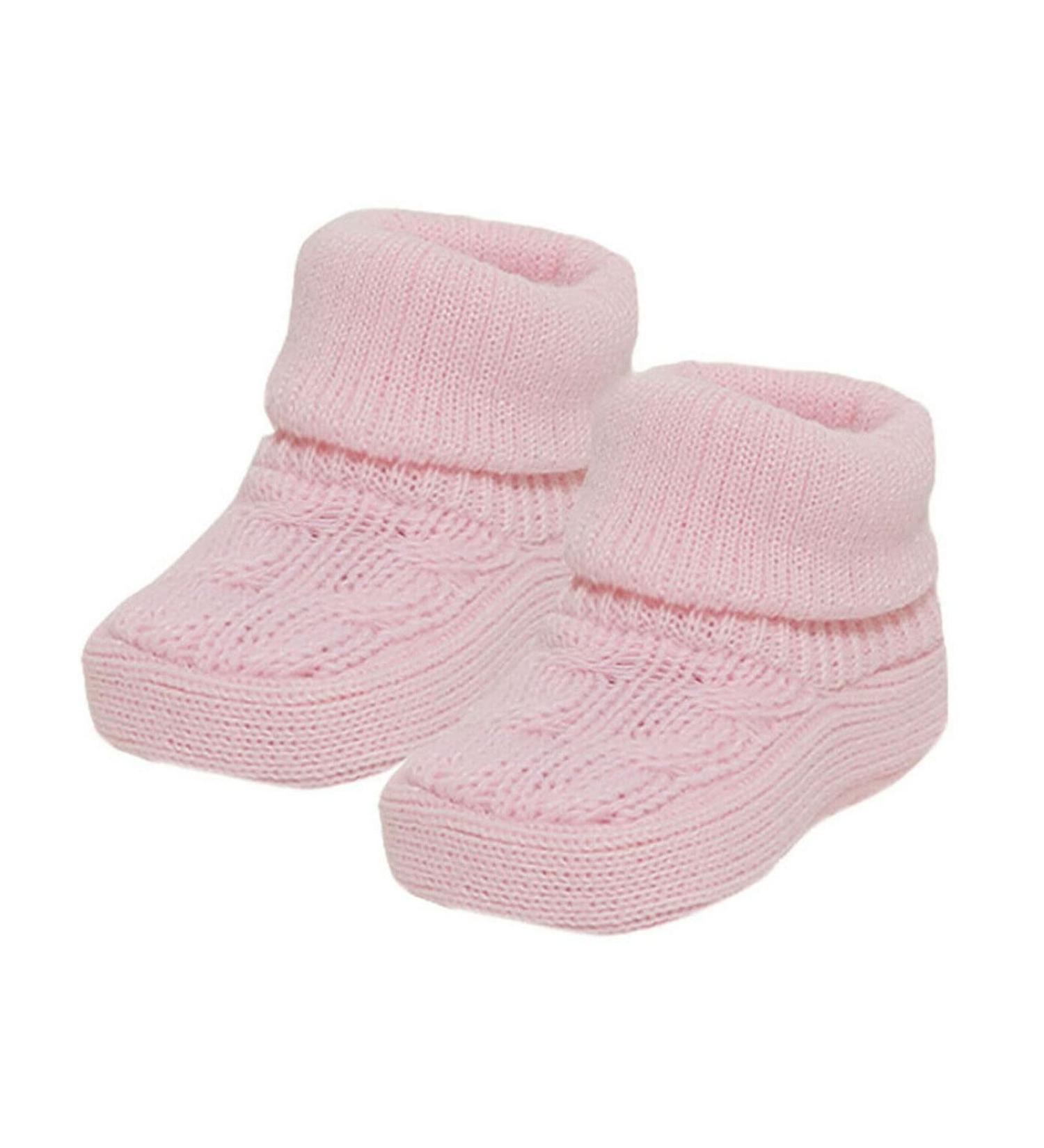 Royal Icon Baby Booties 0-3 Months Warm and Safe Baby Slippers Newborn Booties for Babies Baby Boys Girls Boots Soft Stylish Booties Ri403 0 Months Pink