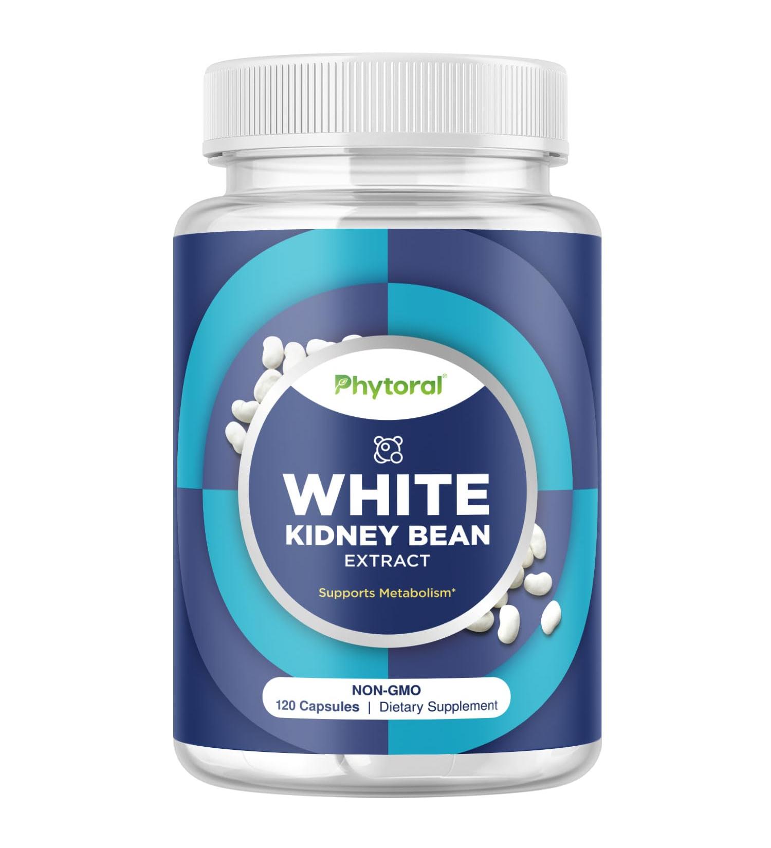 White Kidney Bean Extract Capsules - High Potency AMPK Activation & Energy Boost Vegan Non-GMO 120 Count - Buy Online on GoSupps.com