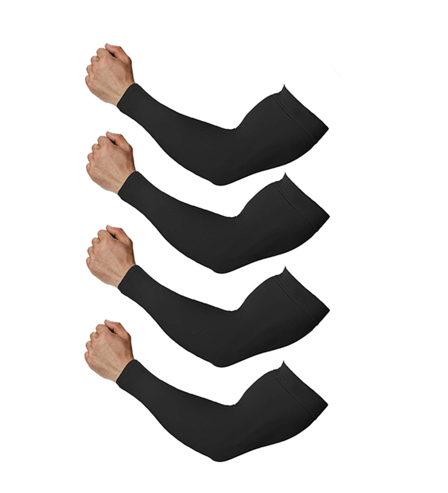 Buy Feeke Women's AS-Black Arm Sleeves - Stylish Black Compression Sleeves for Women Size L - International Shipping Available - Buy Online on GoSupps.com