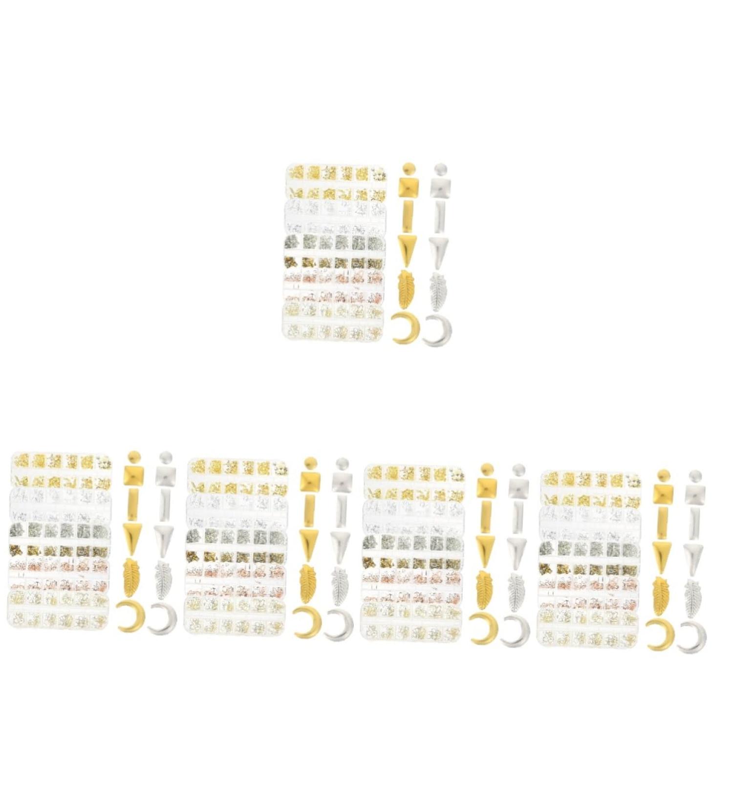 FRCOLOR 25 Boxes Nail Decoration Metal Nail Art Stickers Nail Pendant DIY Nail Decoration Nail Art Set Wedding Decoration Gold Decoration Nail Rhinestone Manicure Decor Charm Suite - Buy Online on GoSupps.com