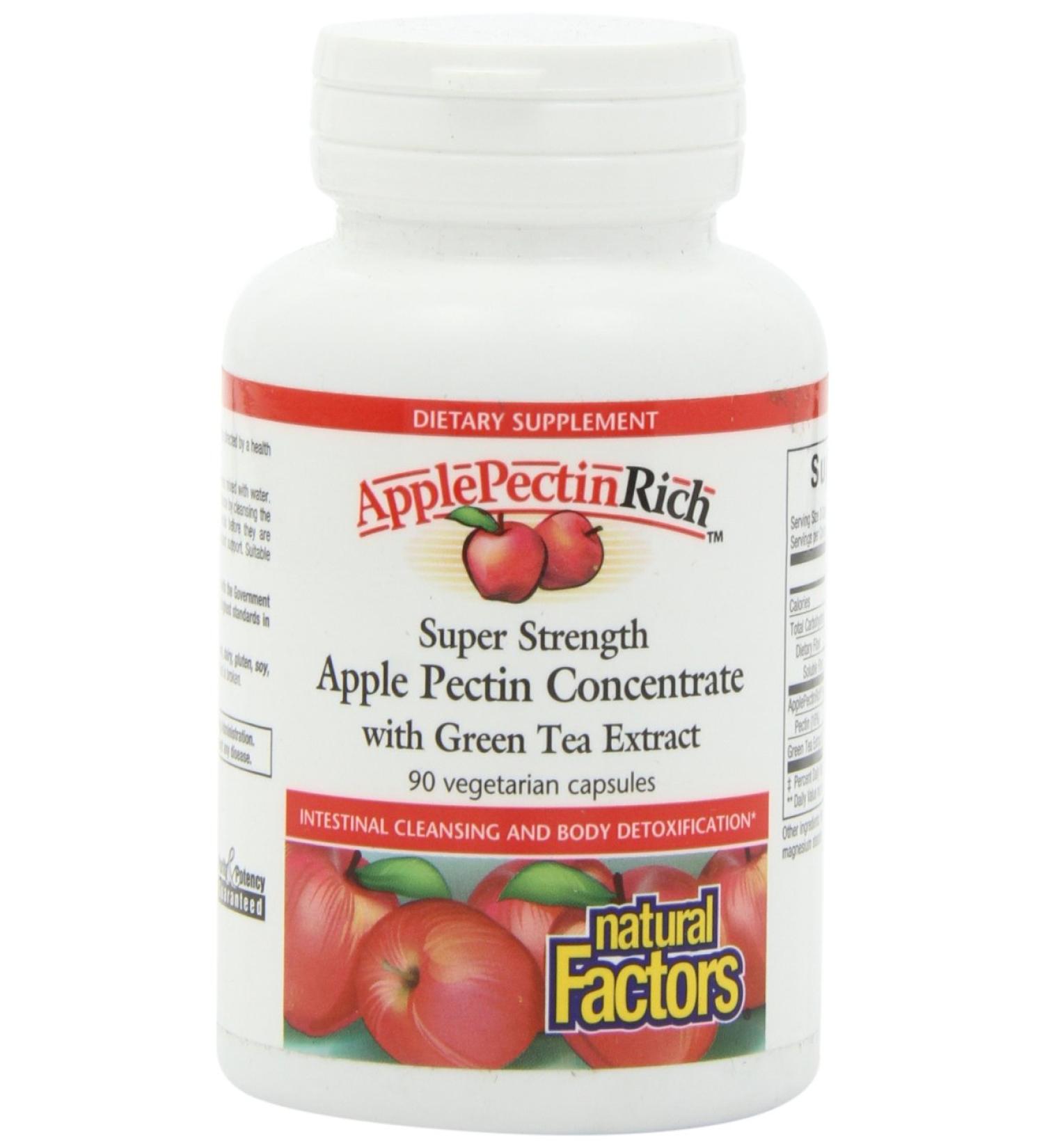 Natural Factors ApplePectinRich Super Strength - 90 vegicaps - Buy Online on GoSupps.com