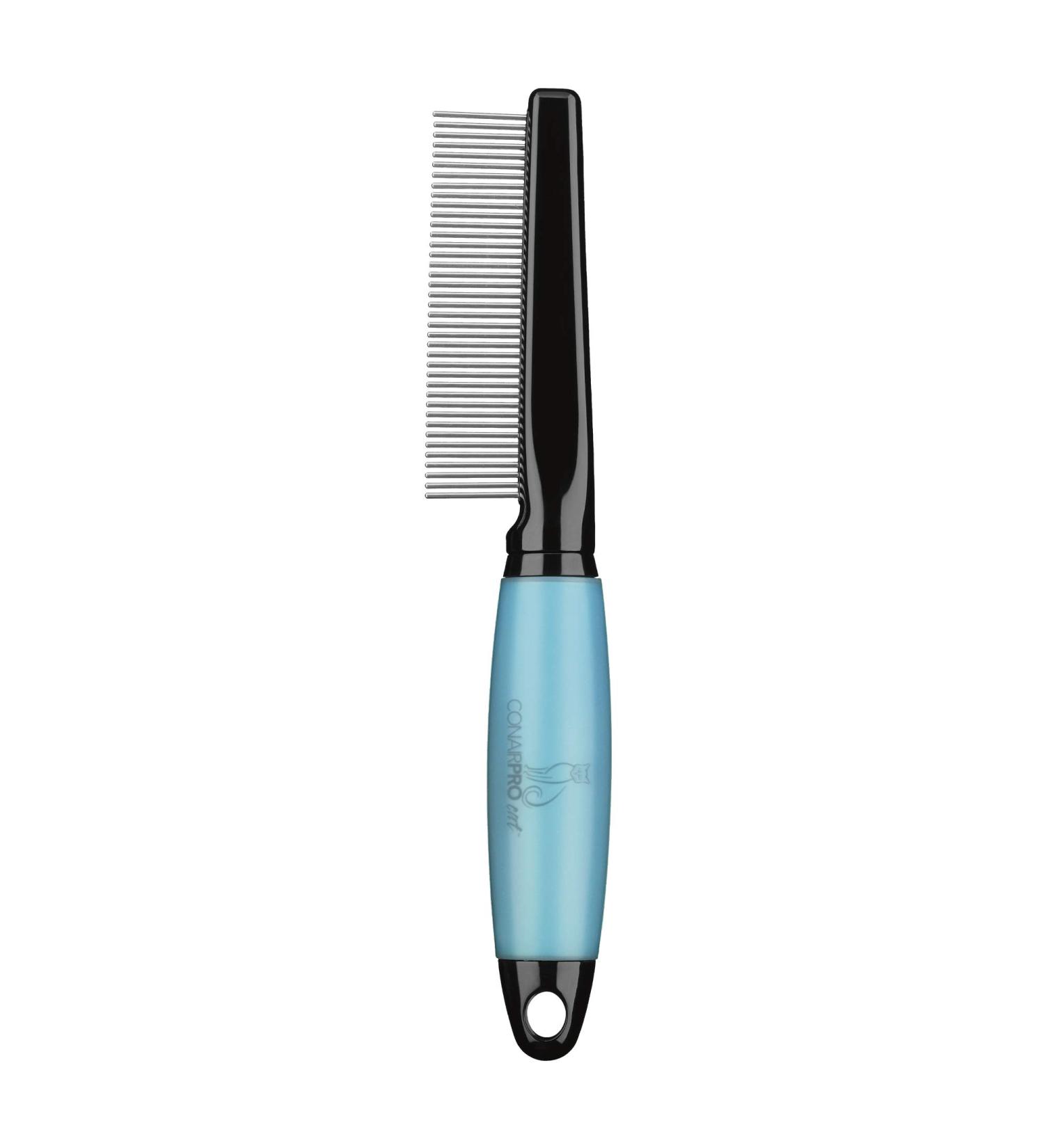CONAIRPRO Cat Comb for Matted Fur & Shedding - Stainless Steel Bristles with Memory Grip - Ideal Grooming Tool for All Cat Breeds - Buy Online on GoSupps.com
