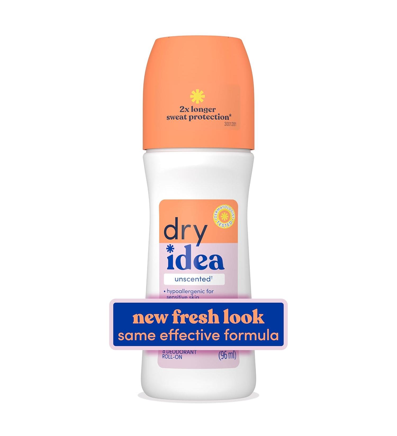 Dry Idea Antiperspirant Deodorant Roll On - Unscented 3.25 fl oz - Long Lasting Protection - Pack of 1 - Buy Online on GoSupps.com