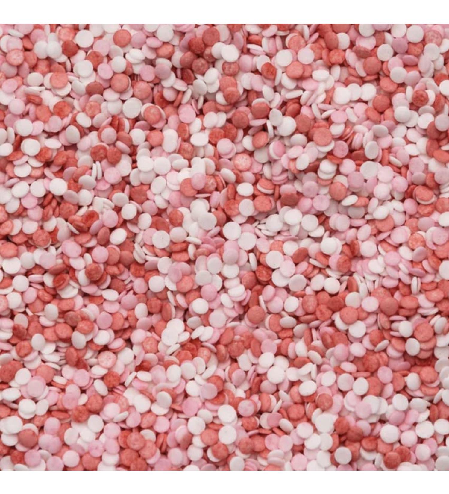 Natural / Vegan Edible Confetti Cake Sprinkles Red White Pink Mix Cupcake Decorations 25g