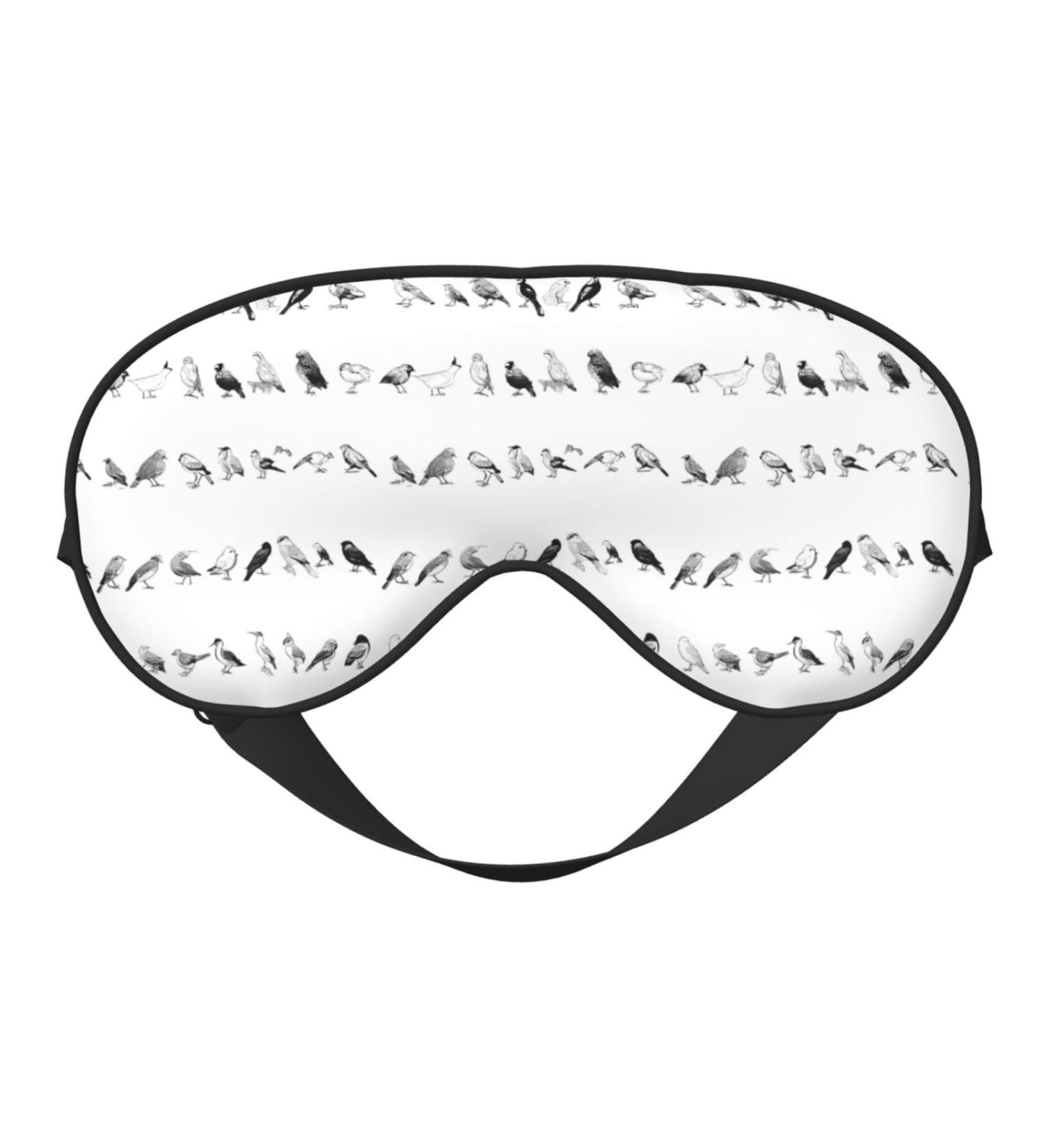Buy Reusable Soft Sleep Mask Eye for Men & Women - Blackout Eye Cover for Better Sleep Travel & Camping - Perfect Gifts in Black & White Birds - Buy Online on GoSupps.com