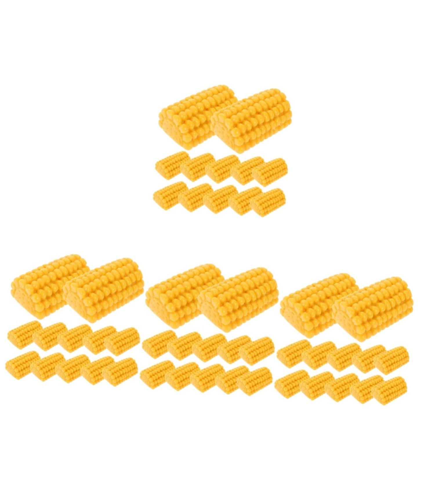 POPETPOP 120 Pcs Simulation Corn Hand Decor Headpiece Diy Crafts Supply Small Slices Small Corn Toys Animal Toys Phone Shell Ornament Mini Toys for Headdress Chick Charm Child Resin - Buy Online on GoSupps.com