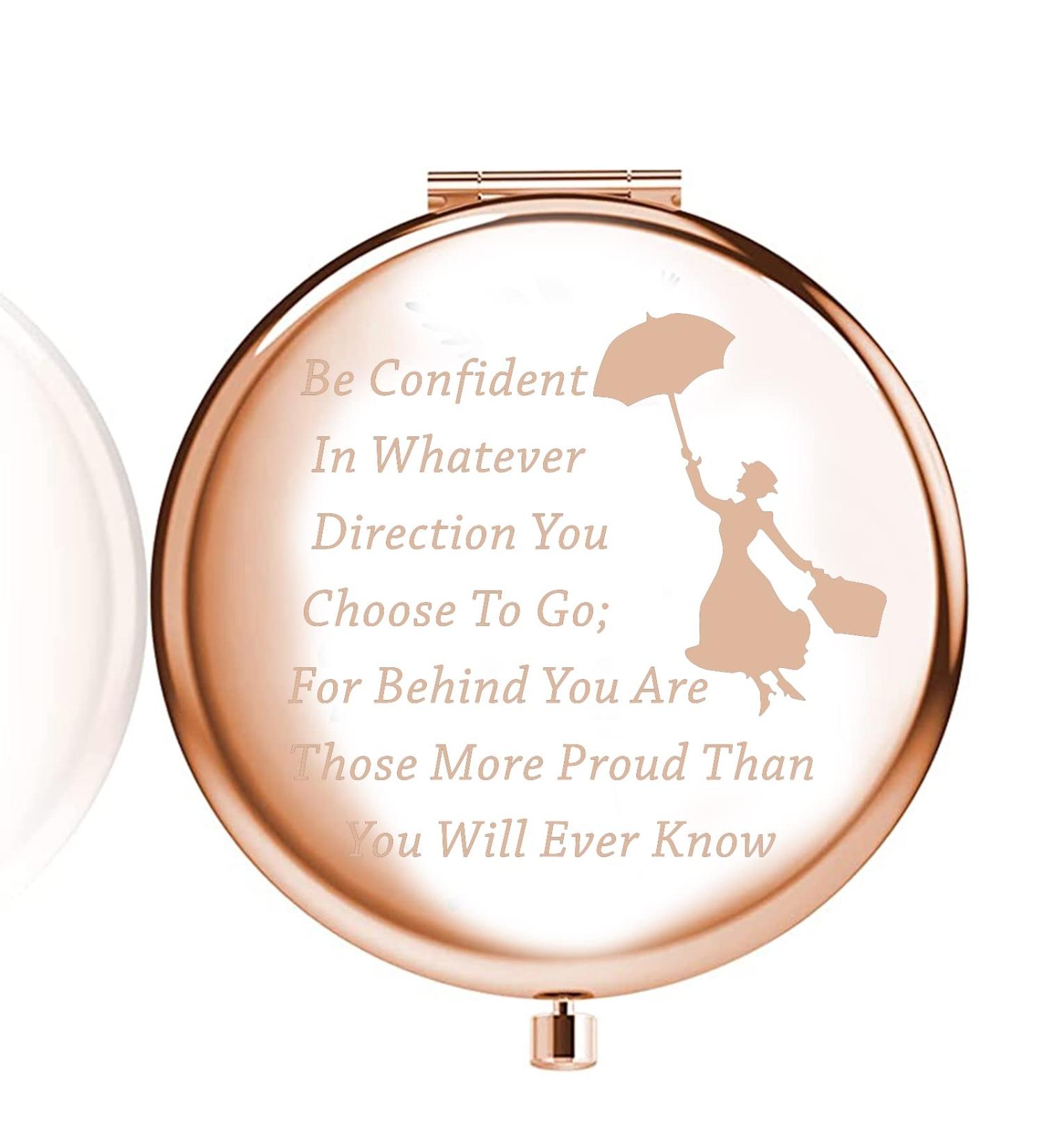 LQRI Mary Movie Compact Mirror Mary Quote Gift Poppin Umbrella Fans Gift Makeup Mirror Inspirational Gifts (Mary) - Buy Online on GoSupps.com
