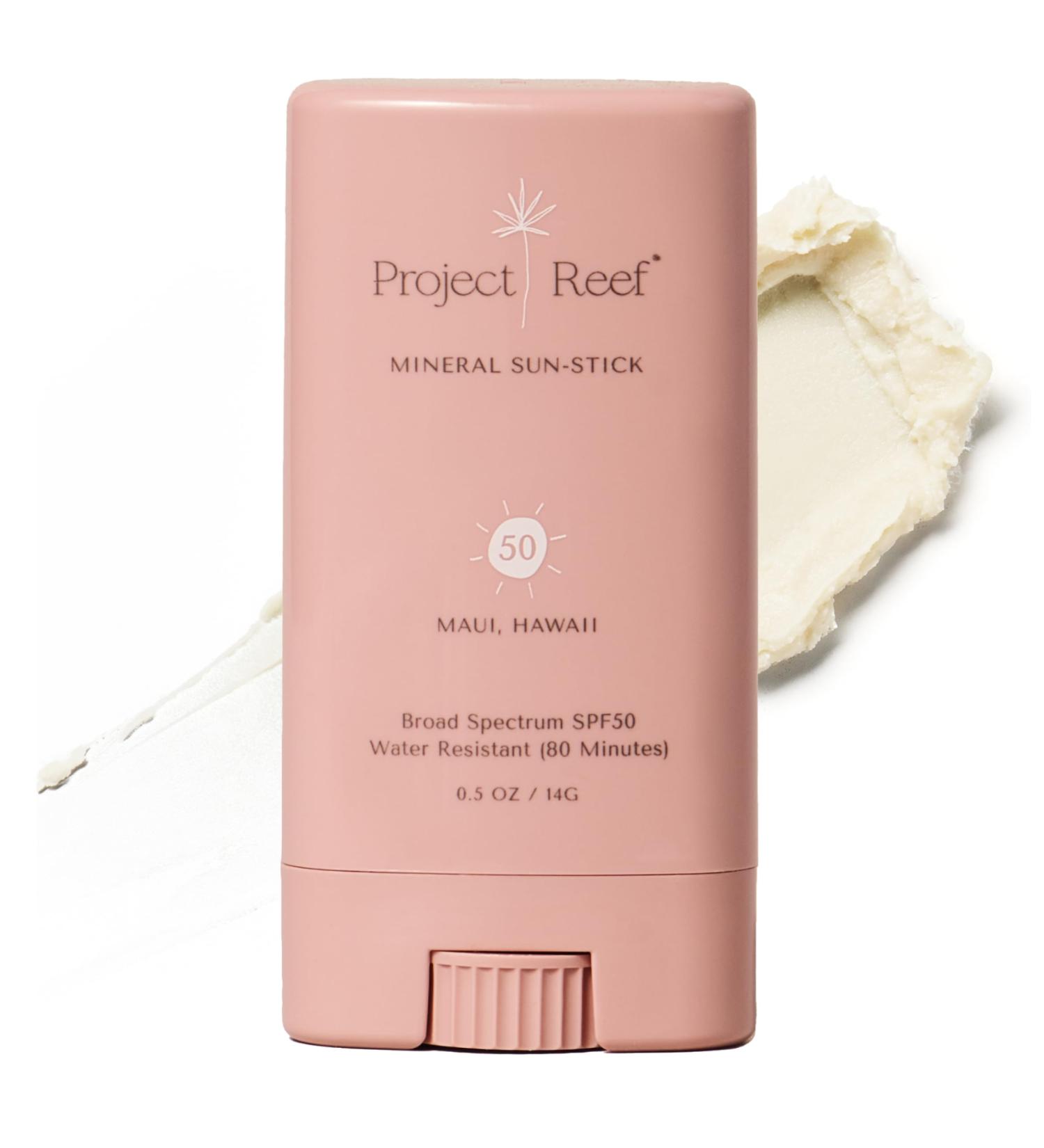 SPF 50 Sheer Mineral Sunscreen Stick | Vegan Reef Safe Non-Nano Zinc | Travel-Friendly Face Sunblock for Kids - No White Residue - Buy Online on GoSupps.com