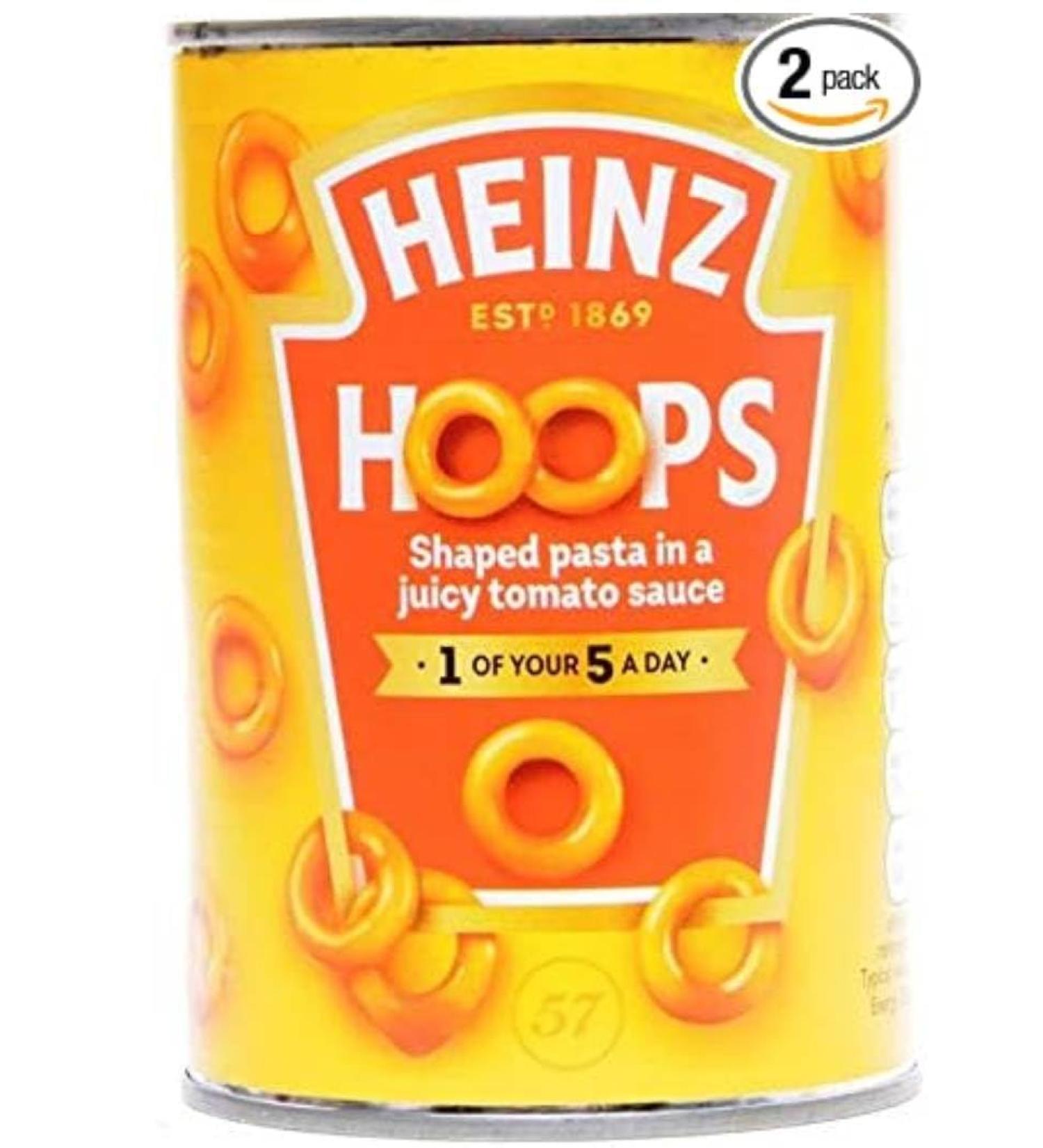 Heinz Pasta Tins hoops 2 x 400g