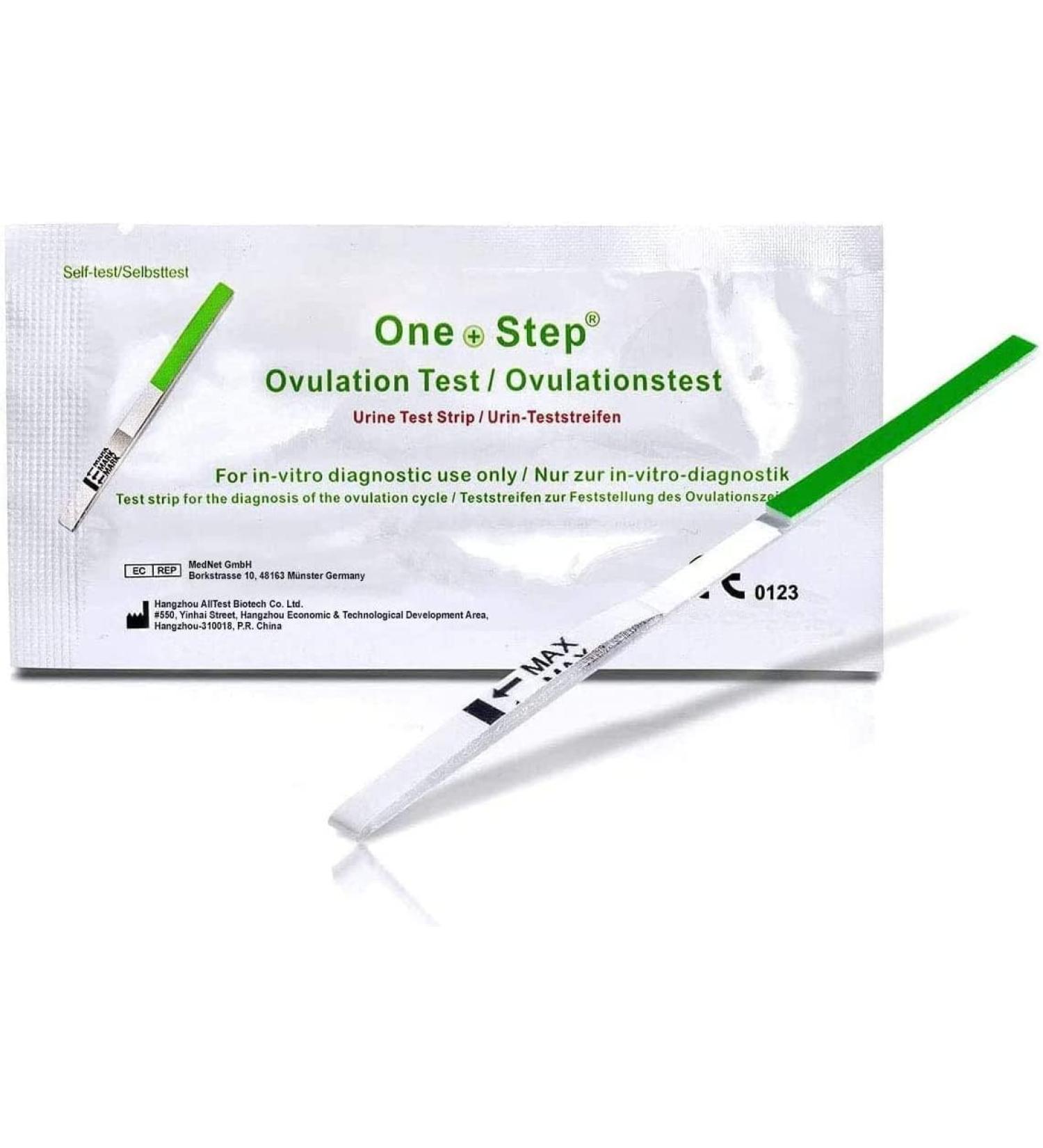 50 x One+Step Ovulation Tests (30 miu/ml) - Accurate Detection of Fertile Days for Women with High Hormone Levels - International Shipping Available - Buy Online on GoSupps.com