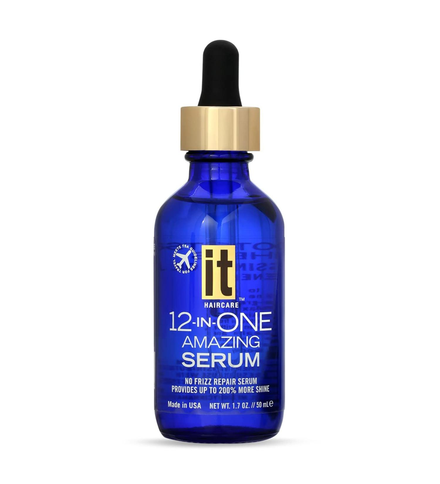 12-in-1 Hair Serum with Abyssinian & Sunflower Oil for Hydration, Frizz Control, Split End Repair, and Shine - Detangle & Nourish Hair - Buy Online on GoSupps.com