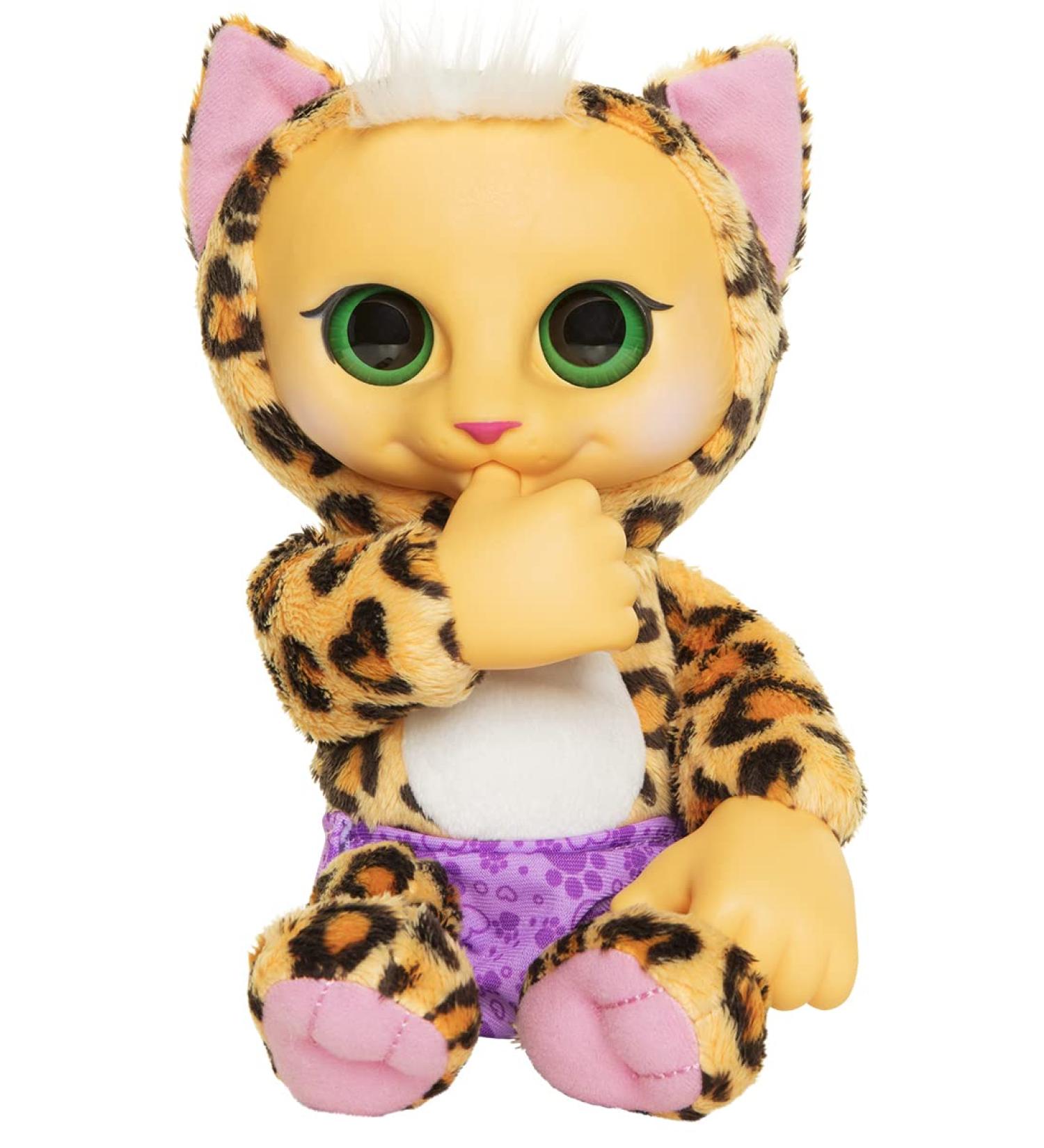 Personalized Baby Plush Leopard with Birth Certificate, Diaper & Pacifier - 10.5 Inch - Buy Online on GoSupps.com