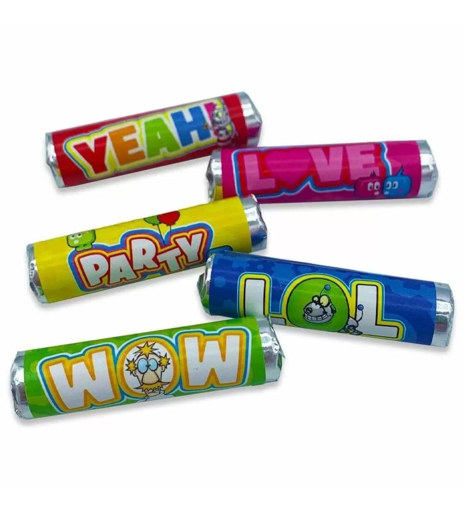 Big Mood Text Rolls - 200 (Box) Chalk Candy Sweets