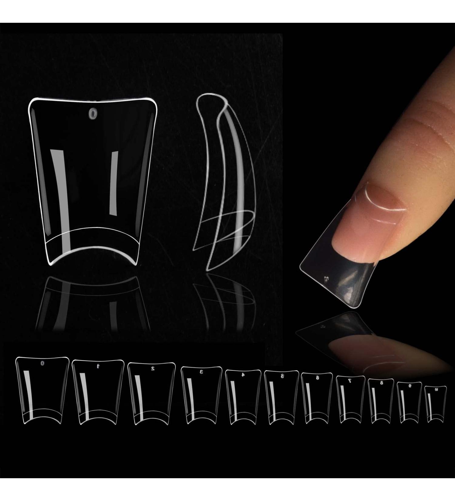 550 Pieces C-Curve Gel Nail Tips - Half-Cover French Fake Nails 11 Sizes for Art Nails - Perfect for Nail Enhancements - Buy Online on GoSupps.com