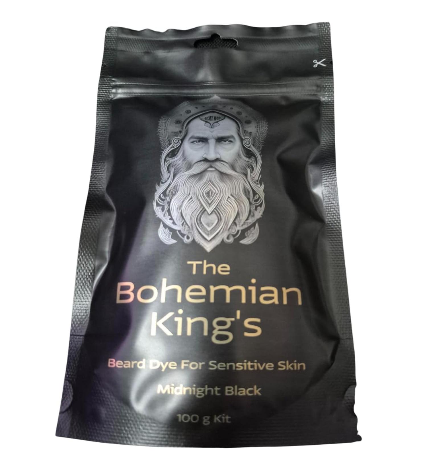 The Bohemian Kings Beard Dye for Men Midnight Black PPD and Ammonia Free Natural Beard Color for Sensitive Skin Plant Based and Chemical Free - Buy Online on GoSupps.com