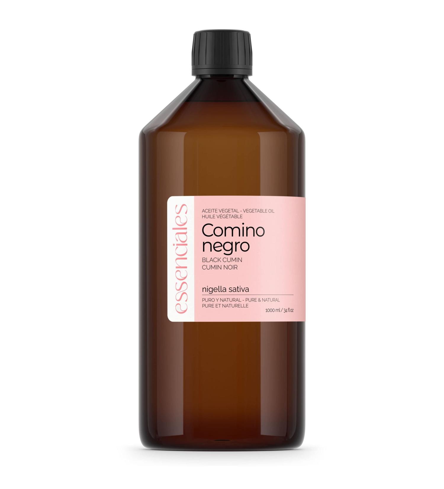  Essenciales Essenciales - Organic Black Cumin (Nigella Sativa) Vegetable Oil 1 L | 100% Pure and Natural - First Cold Pressed - Certified Organic and Ecological - Buy Online on GoSupps.com