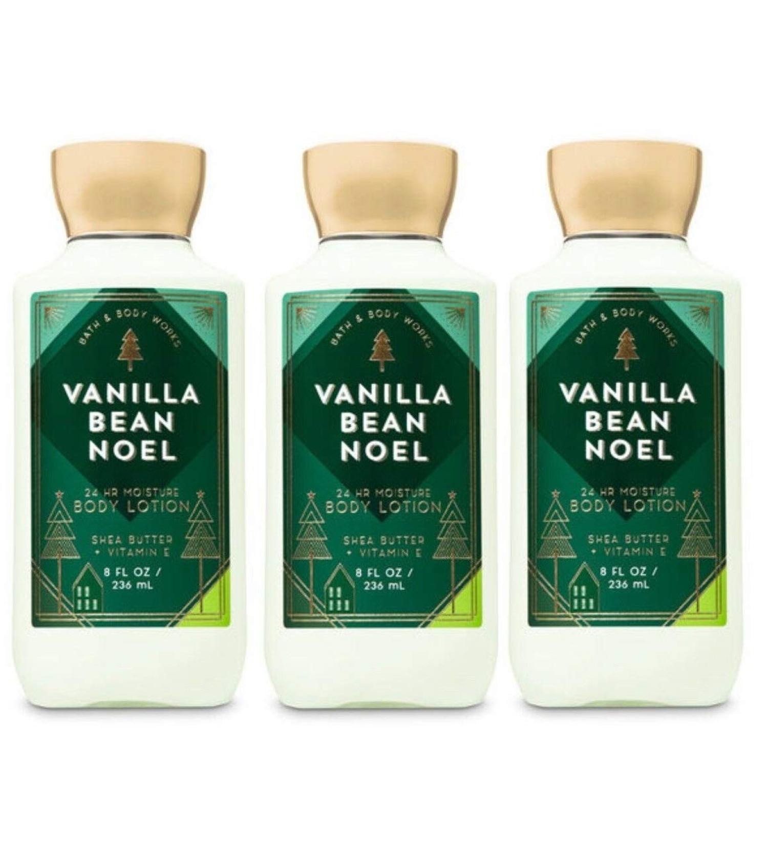 Bath and Body Works Vanilla Bean Noel Body Lotion Value Pack - Set of 3 Body Lotion - Full Size