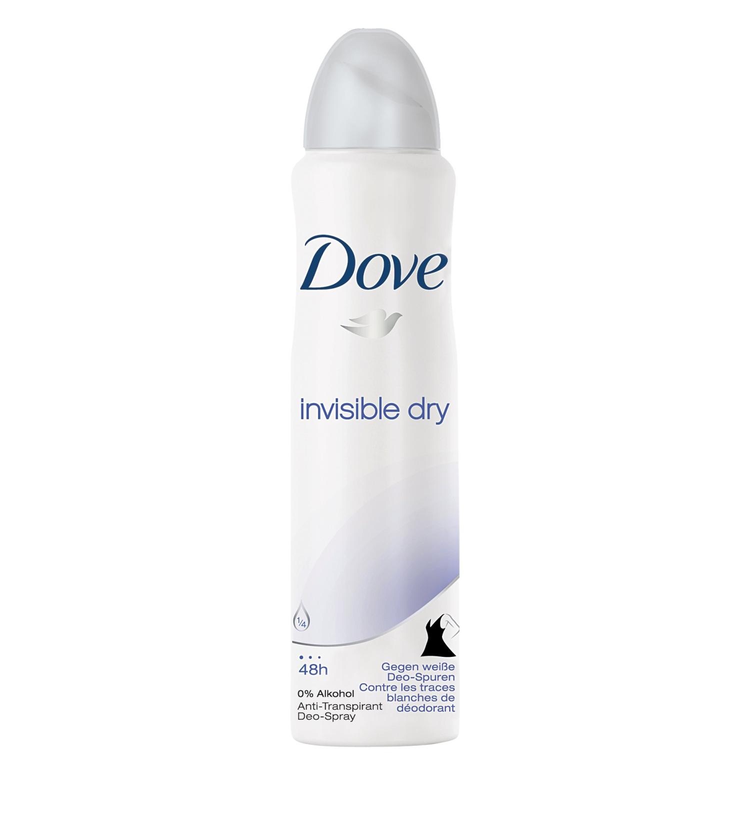 Dove Invisible Dry Deodorant Spray 150ml - Stay Fresh and Protected All Day - Buy Online on GoSupps.com