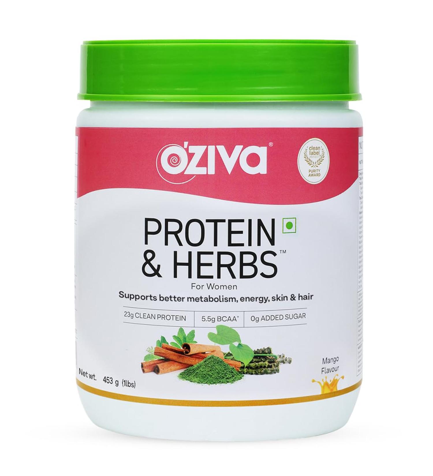 Buy Mango Natural Protein Powder for Women - Weight Control Metabolism & Hormonal Balance | 500G Multivitamin-Infused Herbal Blend - Buy Online on GoSupps.com