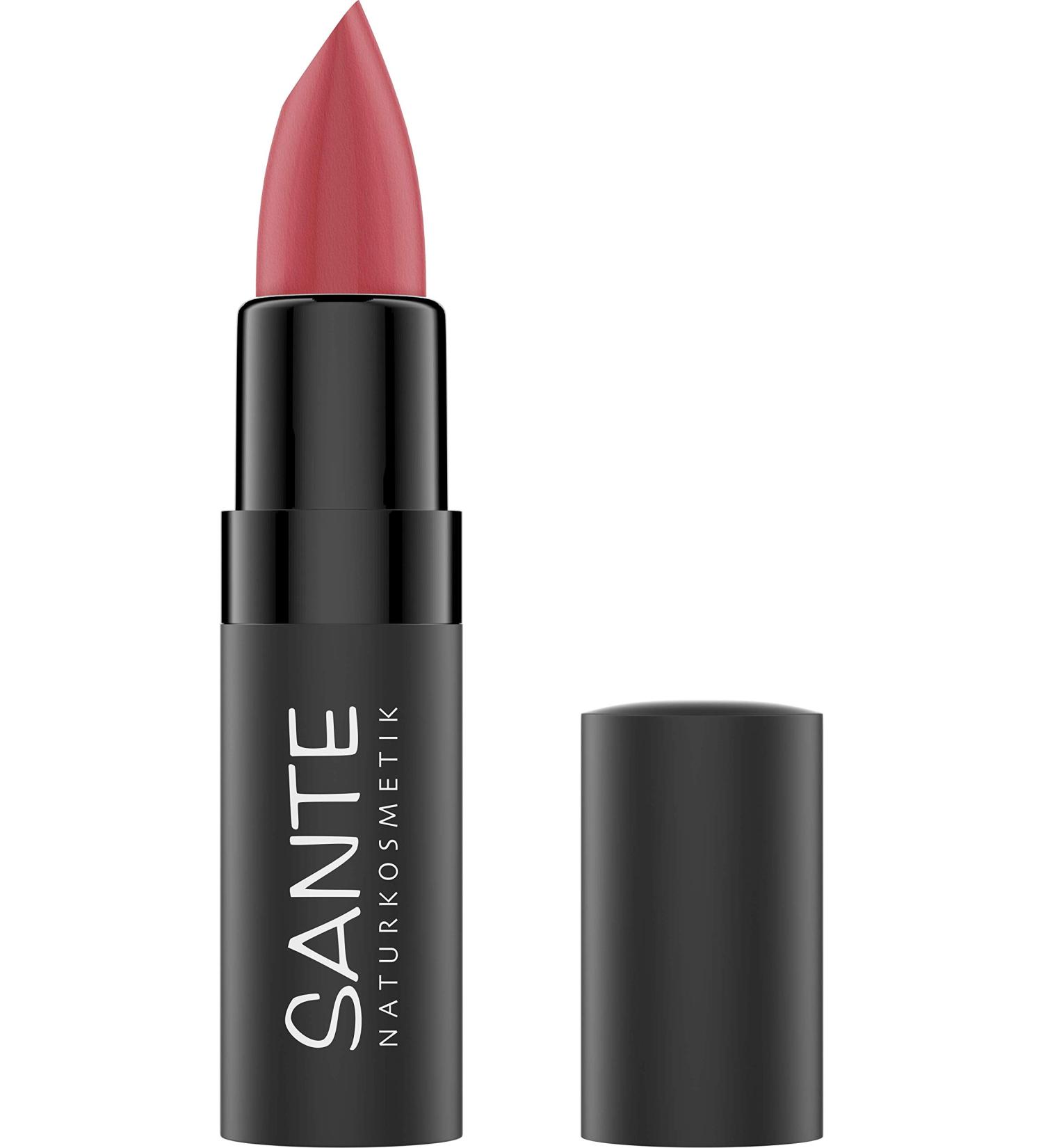 Sante Natural Cosmetics Matte Lipstick 06 Bright Papaya - Organic Cocoa Butter Intense Color 4.5g - Buy Internationally! - Buy Online on GoSupps.com