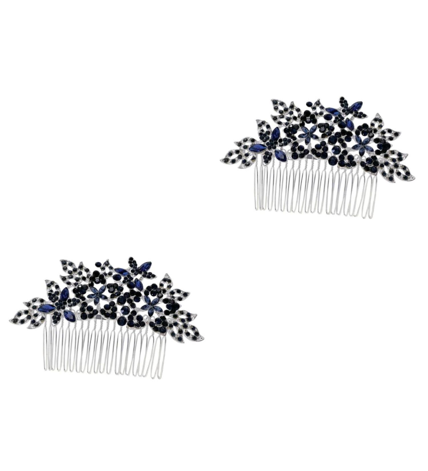 Beaupretty Accessories dark blue hair comb girls hair accessory wedding headpiece flower girl headpieces for wedding combs bridesmaid European and American accessories Comb - Buy Online on GoSupps.com