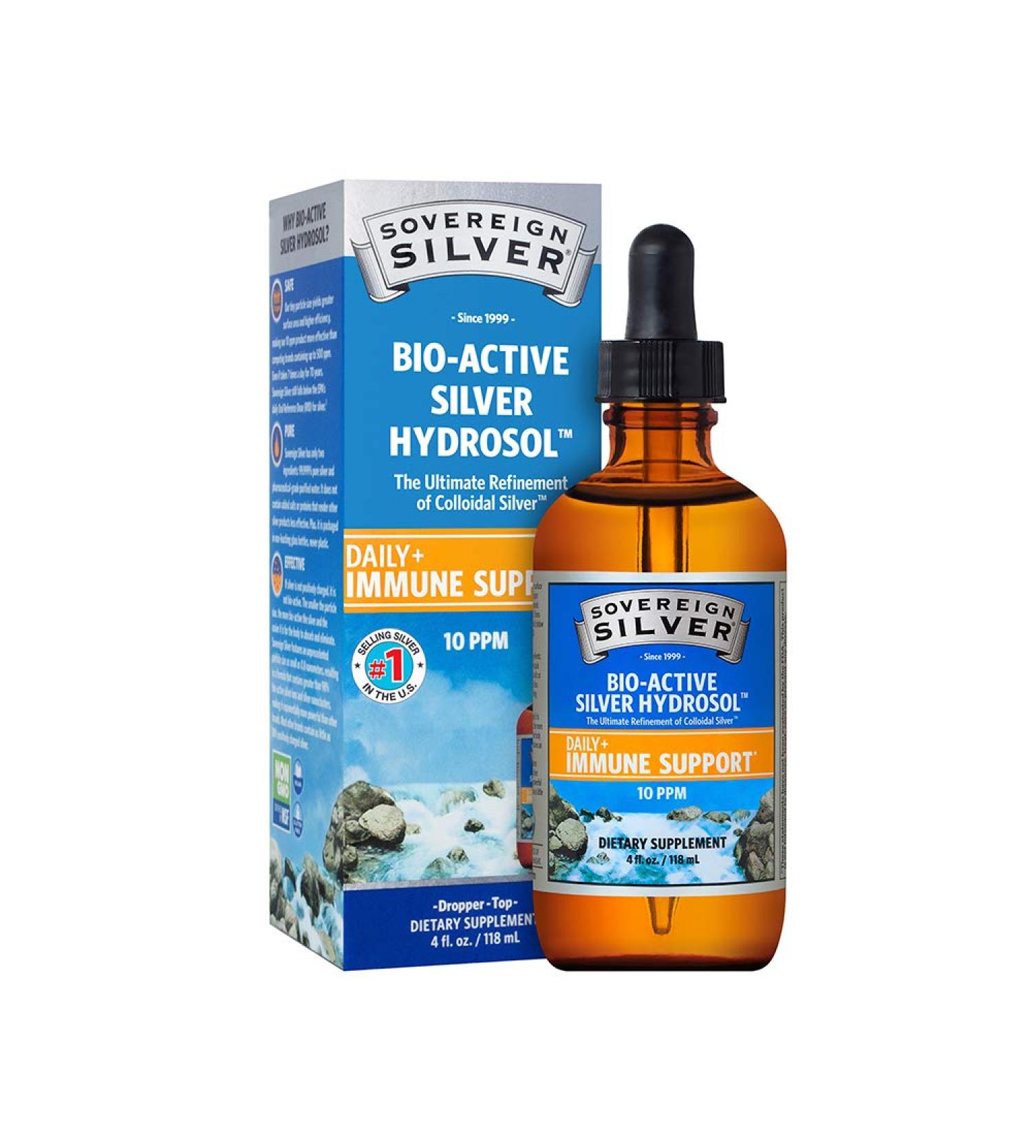 Sovereign Silver Bio-Active Hydrosol Spray 10 ppm - 2 fl oz | Premium Silver Solution - Buy Online on GoSupps.com