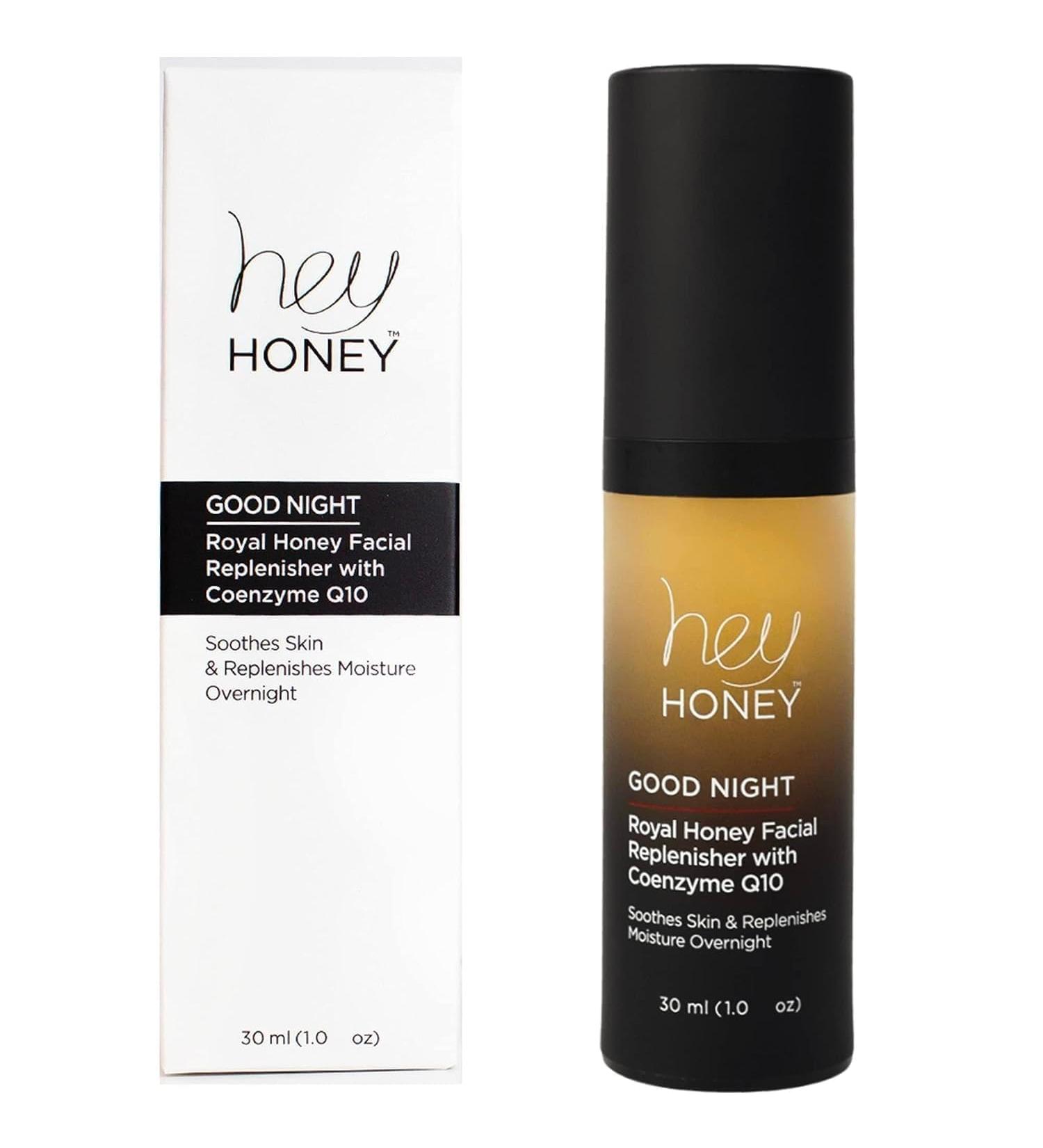 Hey Honey Skincare Good Night Moisturizer | Royal Honey Facial Replenisher with Coenzyme Q10 | Nighttime Repair for Hydrated Skin | 1 Oz - International Shipping Available - Buy Online on GoSupps.com