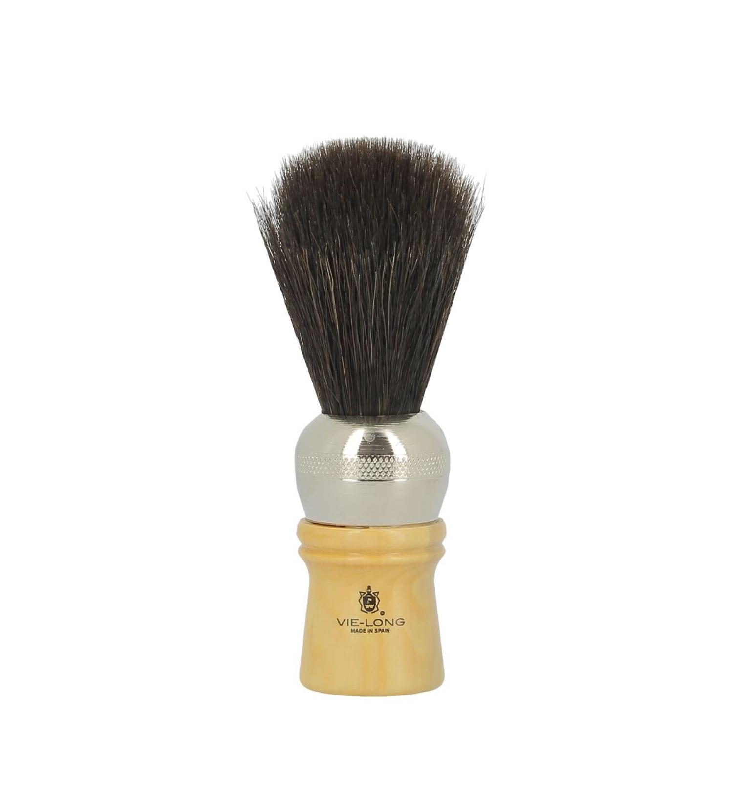 Vie-Long Horse Hair Shaving Brush - Premium Dark Hair Brush for a Luxurious Shave | International Shipping Available - Buy Online on GoSupps.com