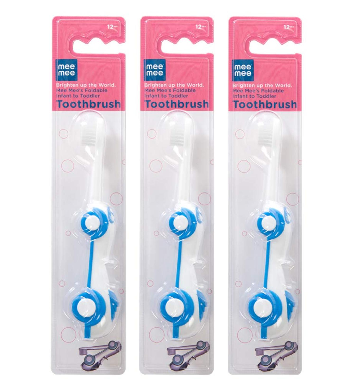 Buy Foldable Infant to Toddler Toothbrush (Blue) - International Shipping Available - Buy Online on GoSupps.com