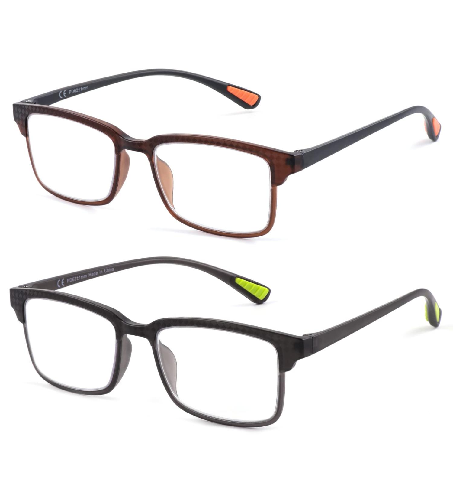 CARA 2 Pack Progressive Multifocus Reading Glasses with Blue Light Blocking - Workspace for Near Range (C2 2.00 Diopters) - Buy Online on GoSupps.com