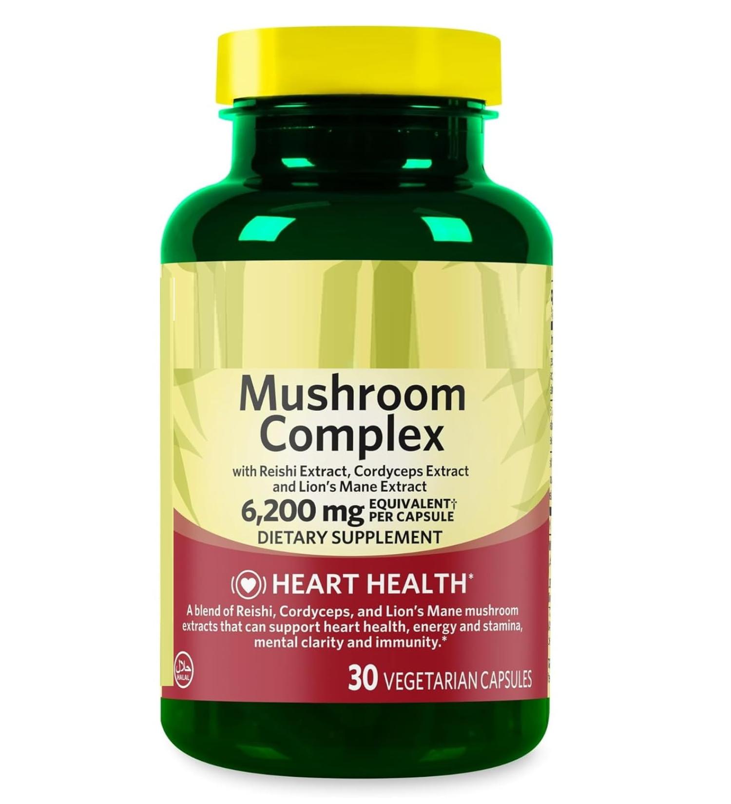 SEDLAV Mushroom Complex Dietary Supplement 6 200mg Equivalent Serving 30 Vegetarian Capsules + Sticker 30 Vegetarian Capsules Designed for Structured Daily Wellness Routines