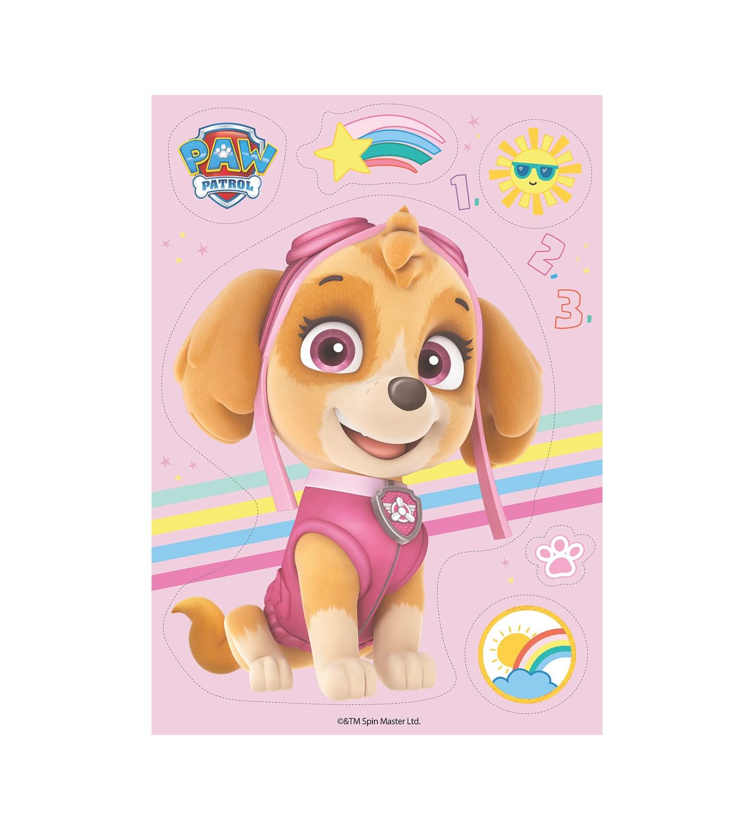 Dekora - Edible cake decoration for cutting out | Paw Patrol cake topper with Skye design made of sugar-free edible paper - Buy Online on GoSupps.com