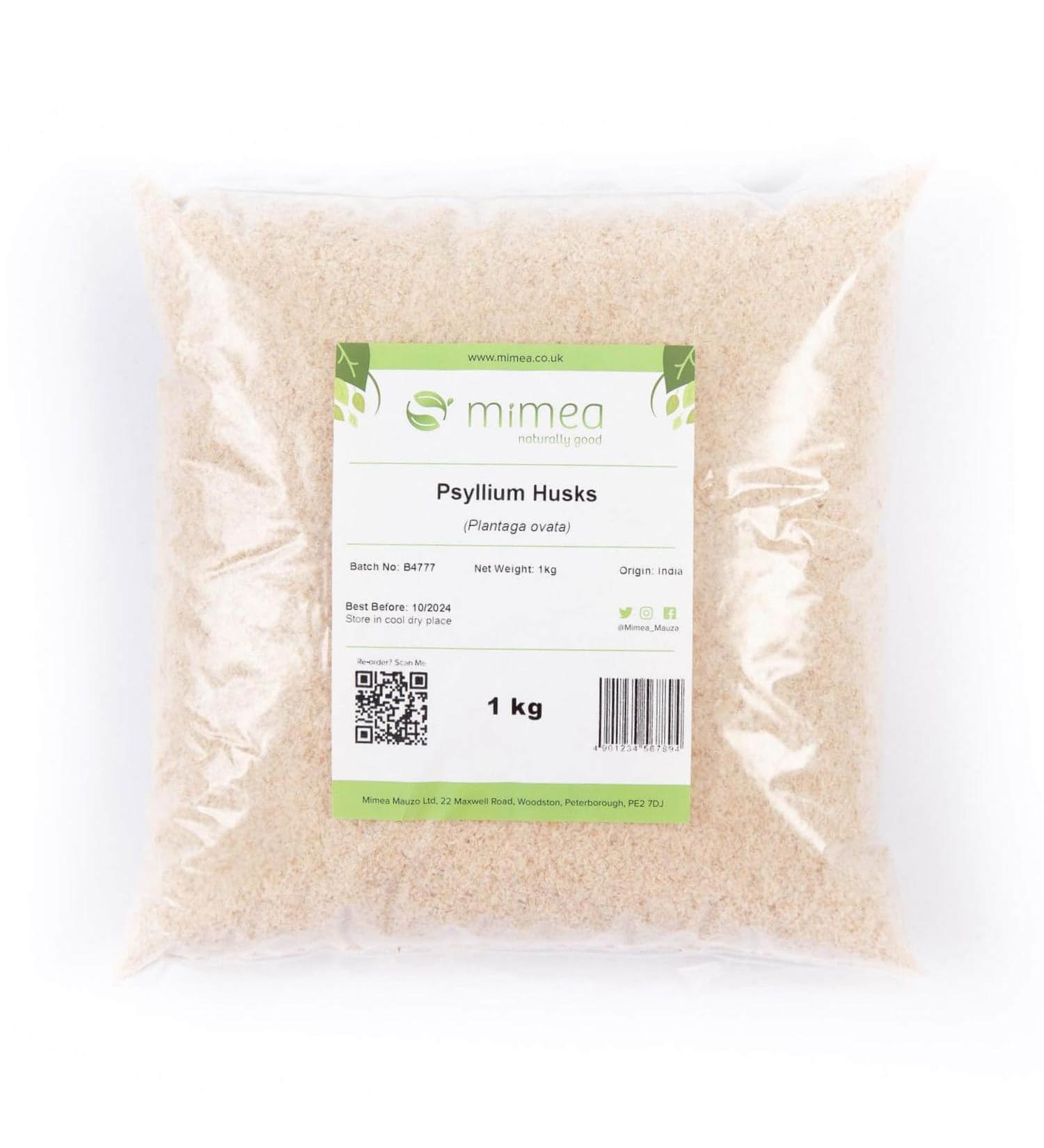 Mimea Psyllium Husks 1kg - High Quality Fibre Supplement for Gentle Laxative Effect - Buy Online on GoSupps.com