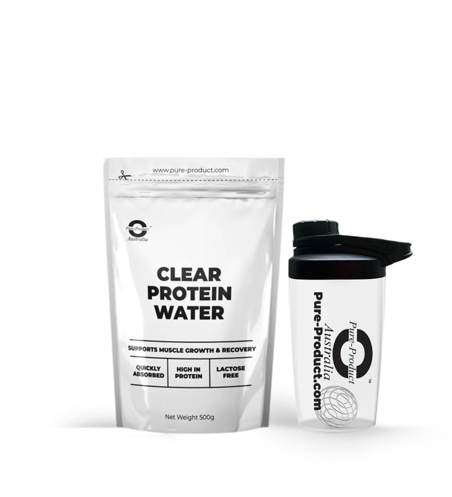 Pure Product Australia - Clear Protein Water - Watermelon1.1 lb with Glass Shaker - Grass Fed - Australia and NZ Protein