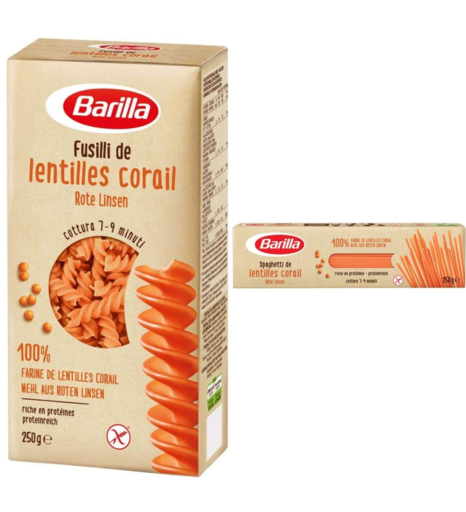Barilla Fusilli Red Lentils & Spaghetti Bundle 10 Pack Gluten-Free High Protein 250g Each | International Shipping - Buy Online on GoSupps.com