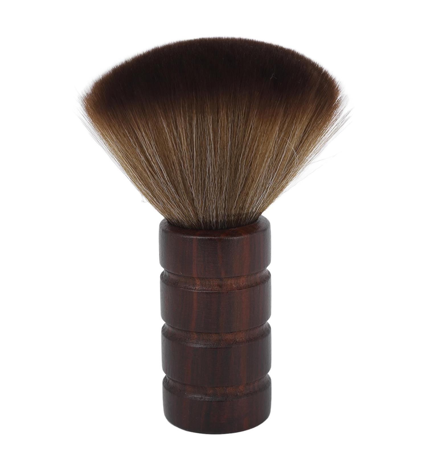 Hair Cutting Neck Dust Brush Home Salon Barber Nylon Brush Wooden Handle Face Neck Dust Cleaning with Wide Coverage Area Eco-Friendly Material for Home Use - Buy Online on GoSupps.com