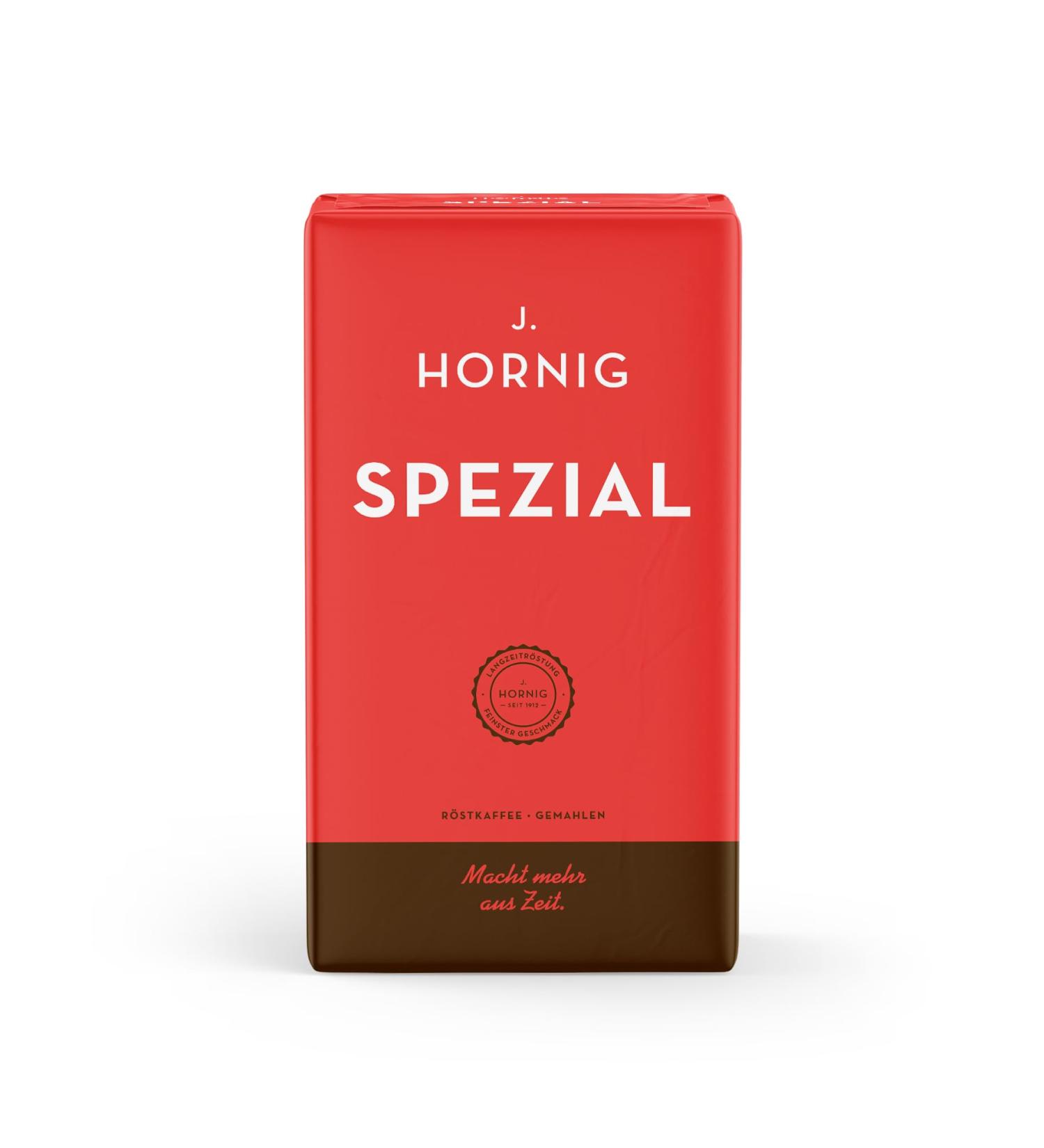 J. Hornig Coffee Ground 500g - Mild Aroma & Chocolate Taste | Perfect for Filter Coffee French Press & Espresso - Buy Online on GoSupps.com