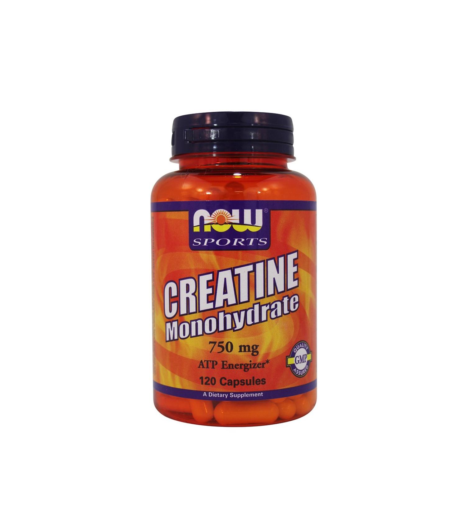 Buy Now Foods Creatine Monohydrate 750 mg - 120 Caps | Premium Sports Supplement for Enhanced Performance - Fast International Shipping - Buy Online on GoSupps.com