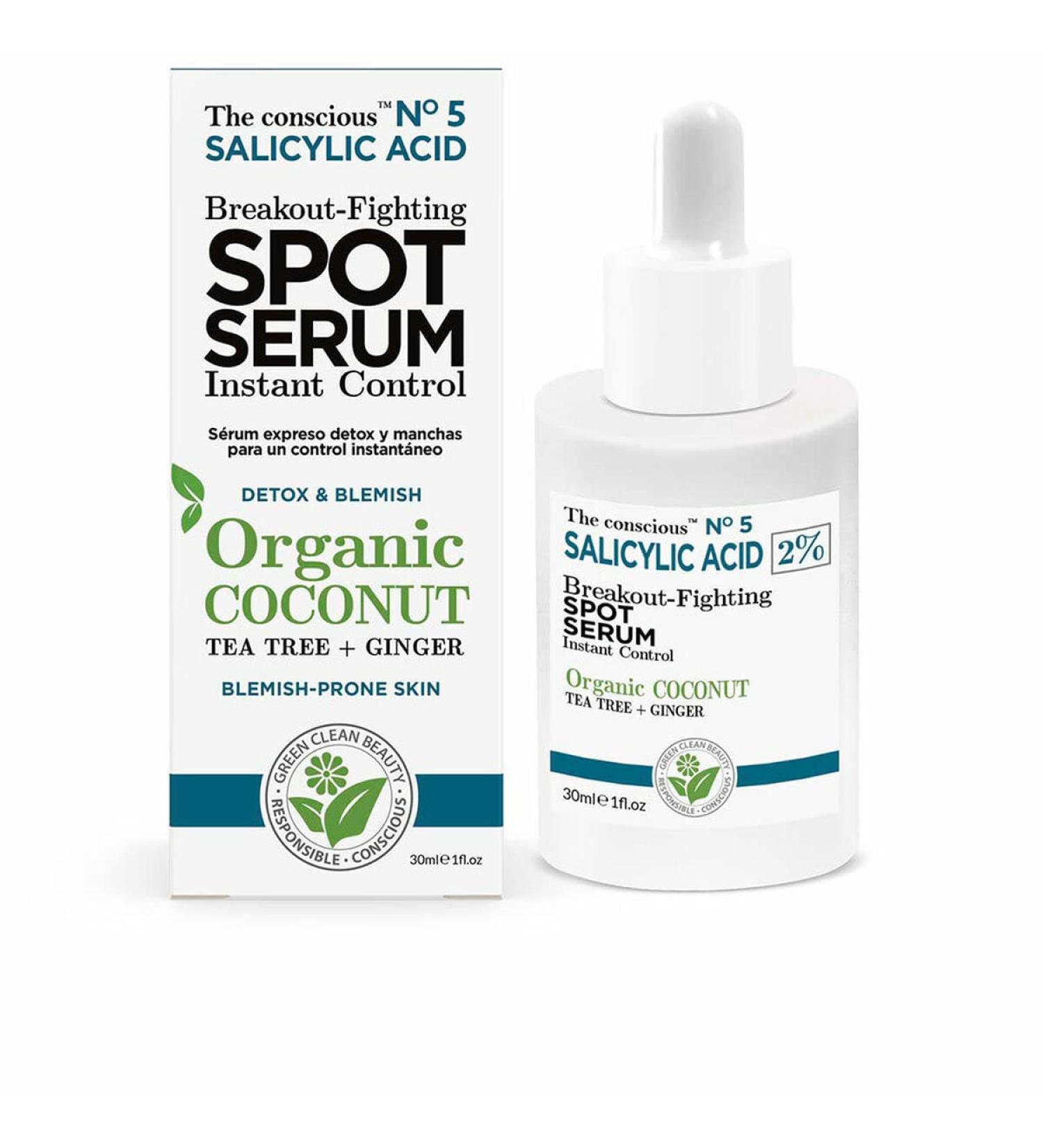 The Conscious Salicylic Acid Breakout-fighting Spot Serum Organic Coconut 30 Ml Mujer