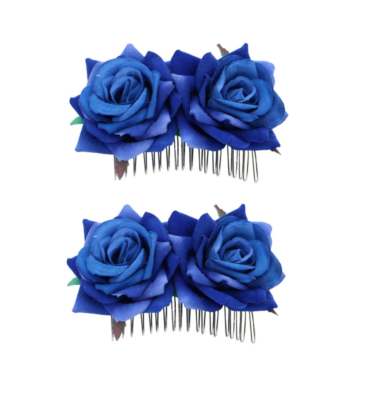 FRCOLOR Bridal Hair Accessories bridal Hair Pin rose flower hair clip tiara rose flower side side hair bridal tiara bridal headpieces for jewelry bride Flower Hair Accessories - Buy Online on GoSupps.com