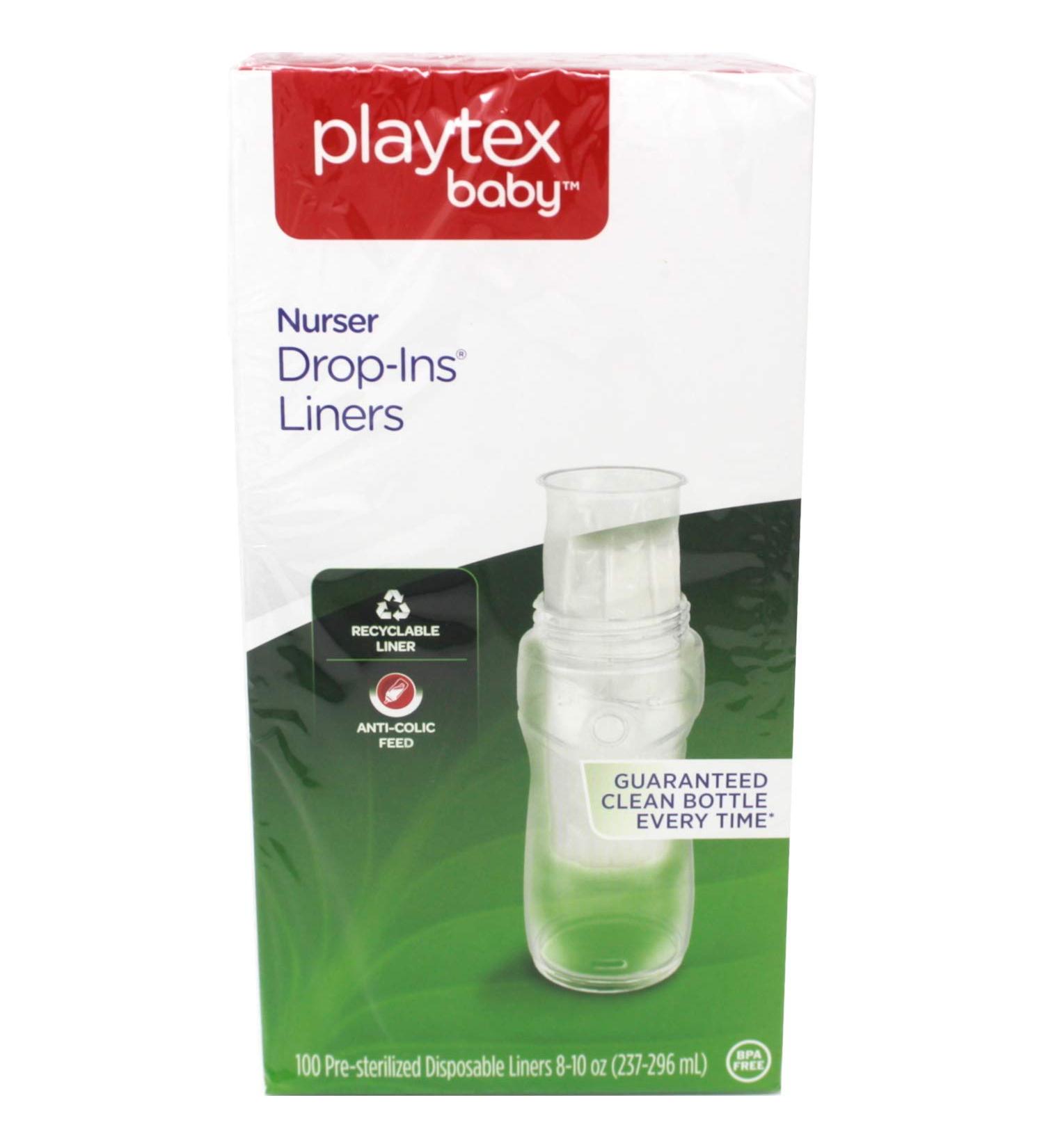 Playtex Drop-Ins 8 oz Liners 100 ct - Convenient Disposable Bottle Liners - Buy Online on GoSupps.com
