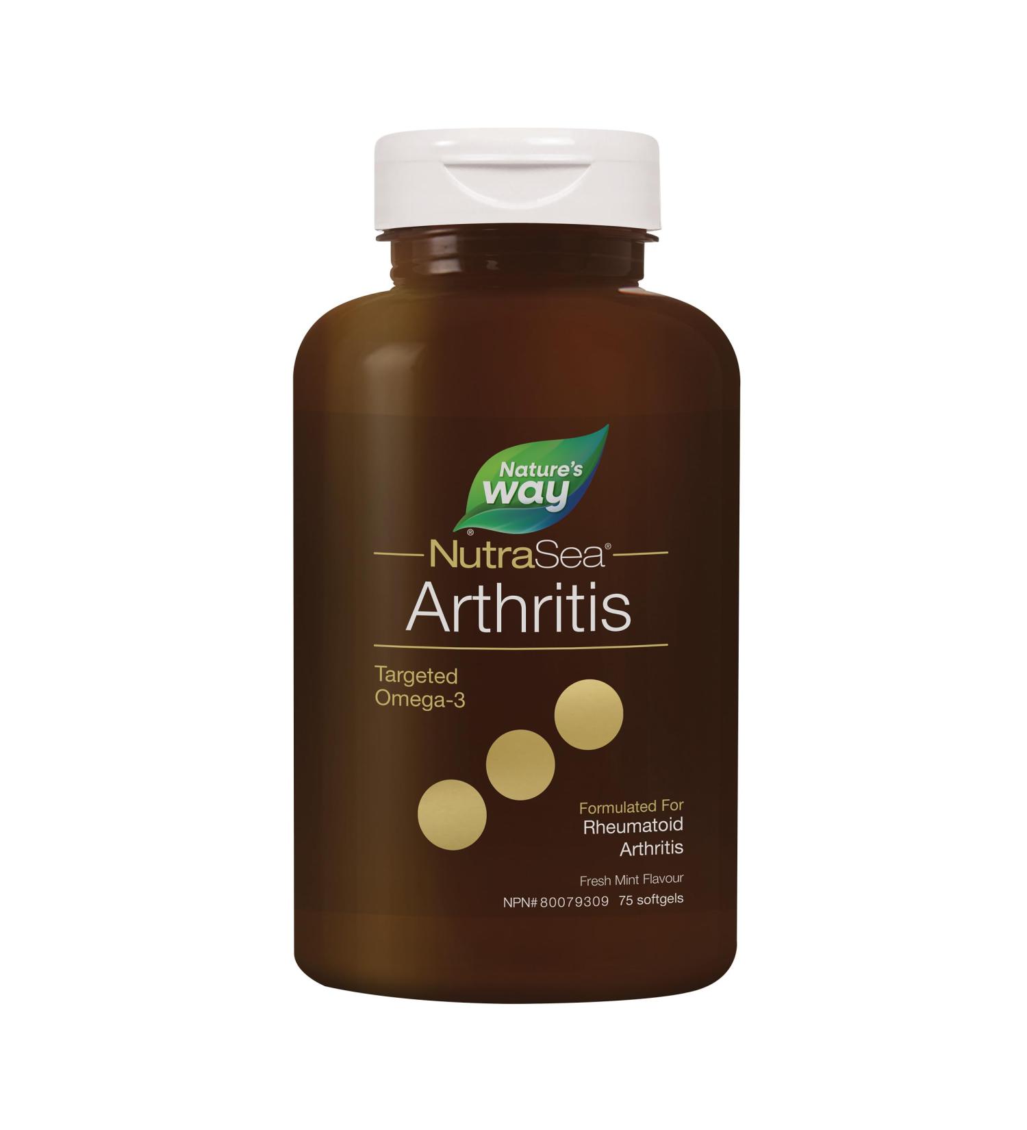 NutraSea Arthritis Targeted Omega-3 - Rheumatoid Arthritis Support 3000mg (1725mg EPA 1275mg DHA) Fresh Mint 75 count softgel - Buy Online on GoSupps.com