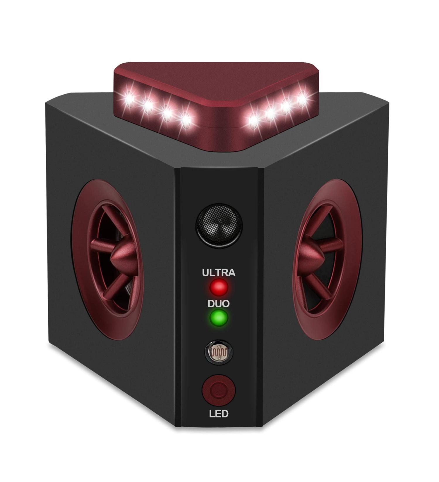 Loraffe Ultrasonic 4-in-1 Rodent Repellent | Mouse & Rat Deterrent | Indoor Humane Pest Control with Ultrasound, LED Flashlights & Predator Sounds - Buy Online on GoSupps.com