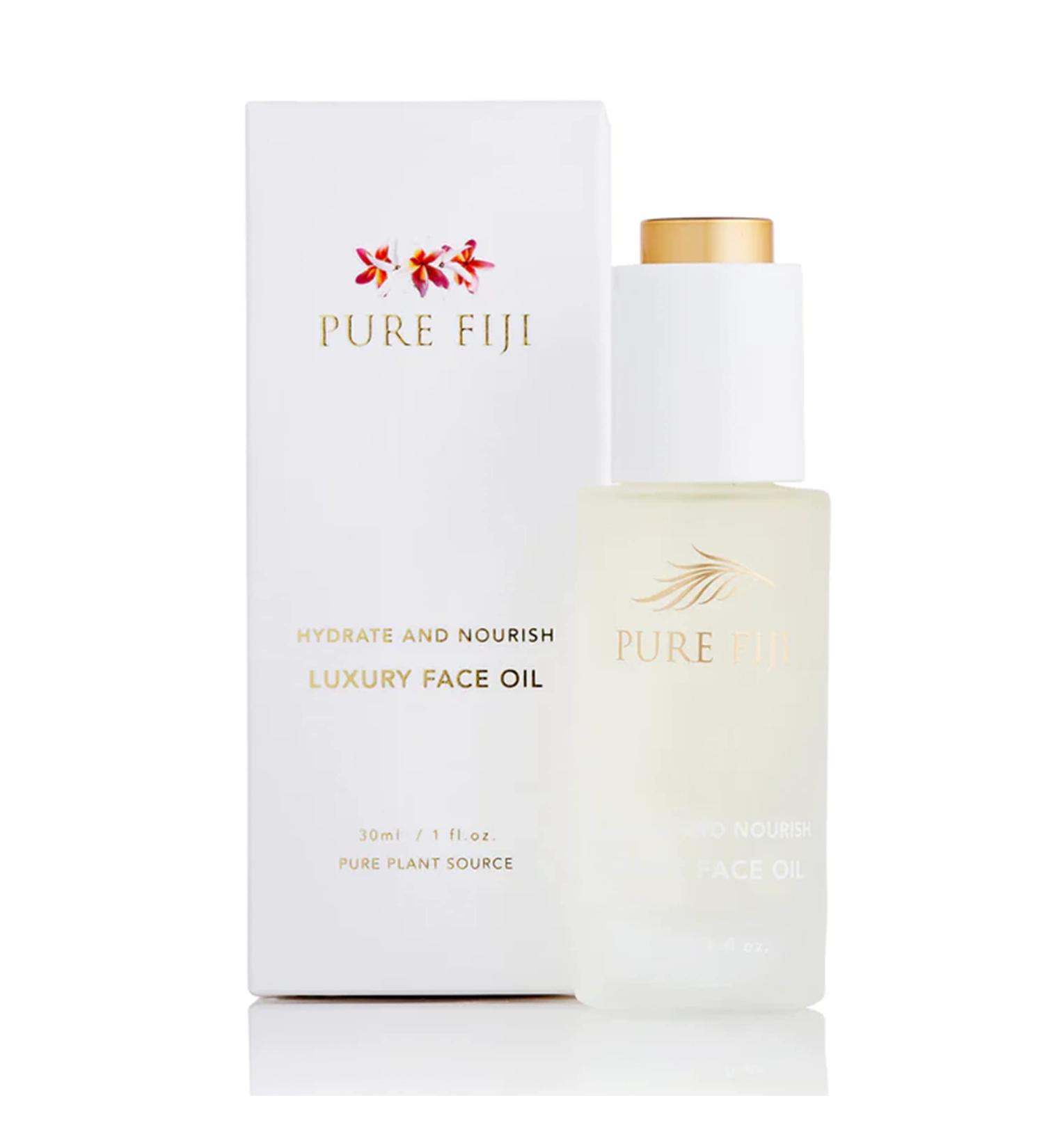 PURE FIJI Luxury Face Oil & Moisturizer - Organic Coconut Oil Serum for Anti-Aging Skin Brightening Wrinkle Reduction & Dark Spot Treatment - 1 Fl.Oz - Buy Online on GoSupps.com