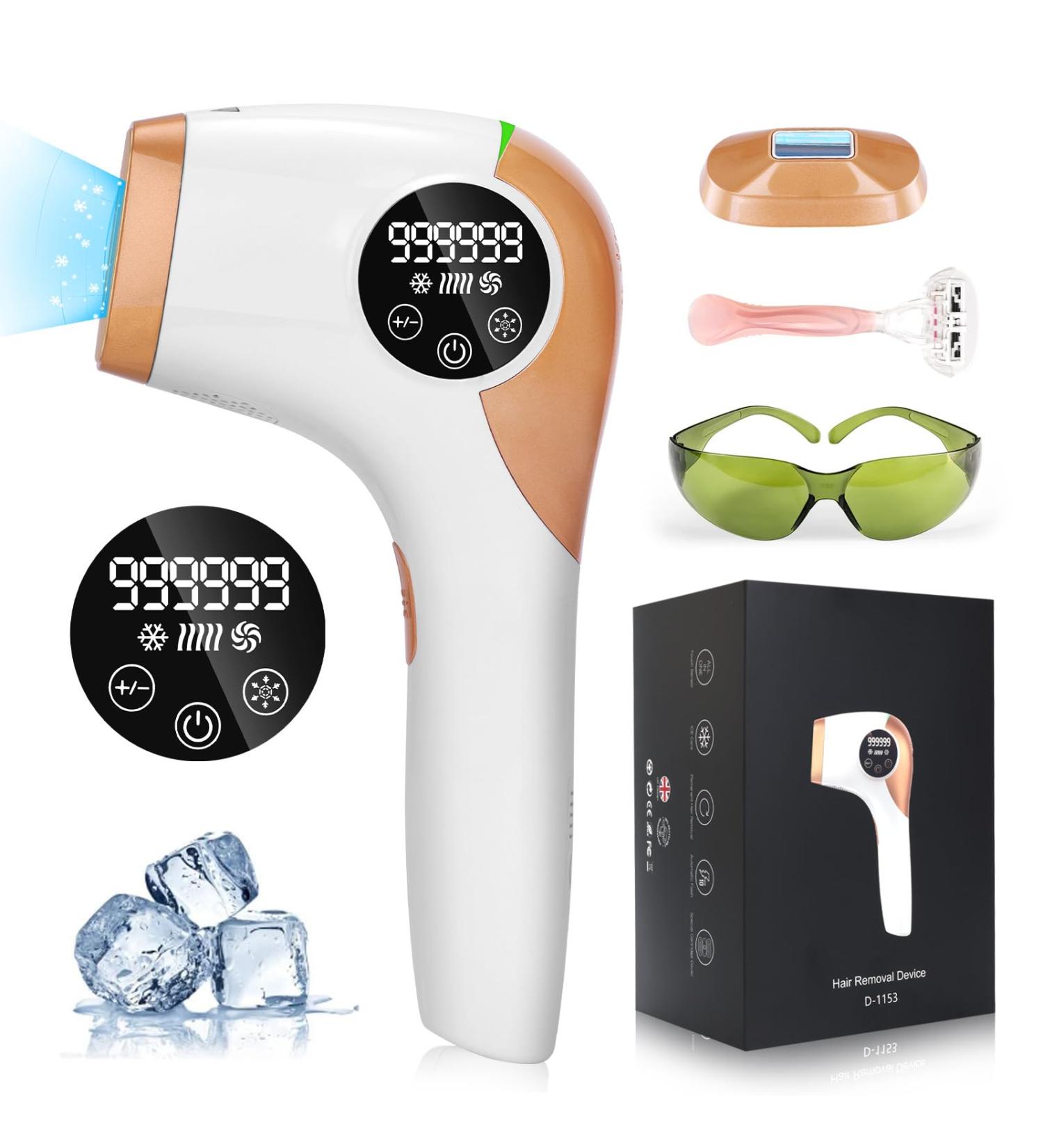 Yofuly IPL Hair Removal Device | 5 Energy Levels Cooling Function | Painless & Durable for Face/Body | Unisex Solution - Buy Online on GoSupps.com